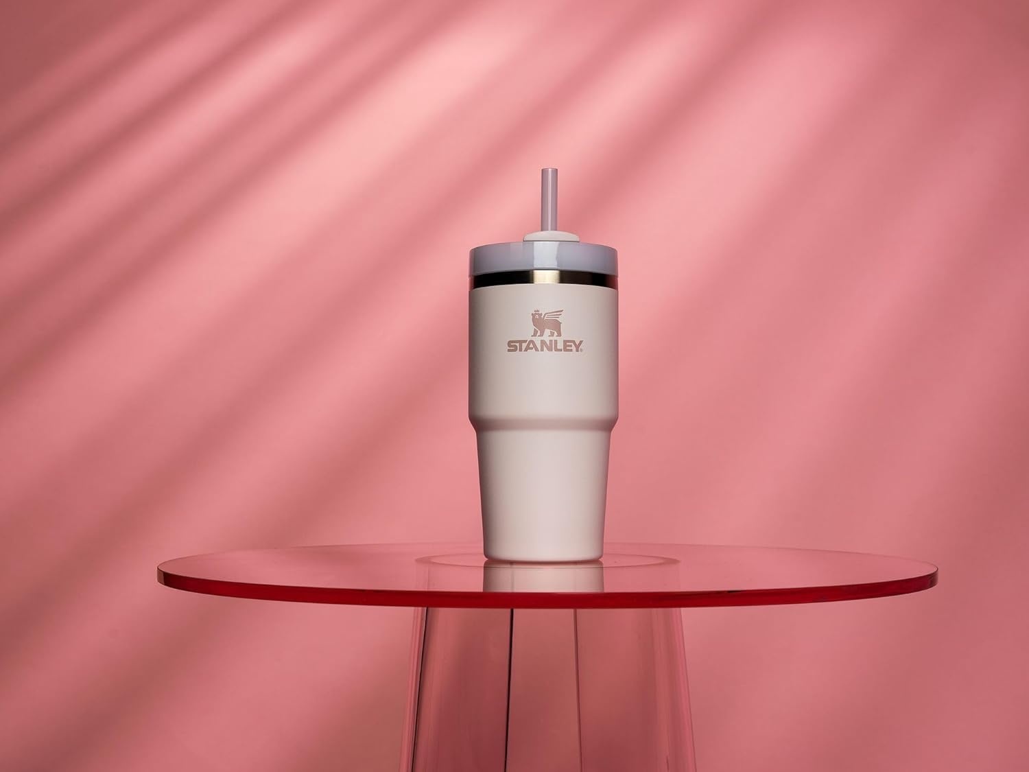 image:imageSTANLEY Quencher H20 Flow State Tumbler 20 oz Lilac Straw and 3Position Lid Cup Holder Compatible for Travel Insulated Stainless Steel Cup BPAFreeRose Quartz 20