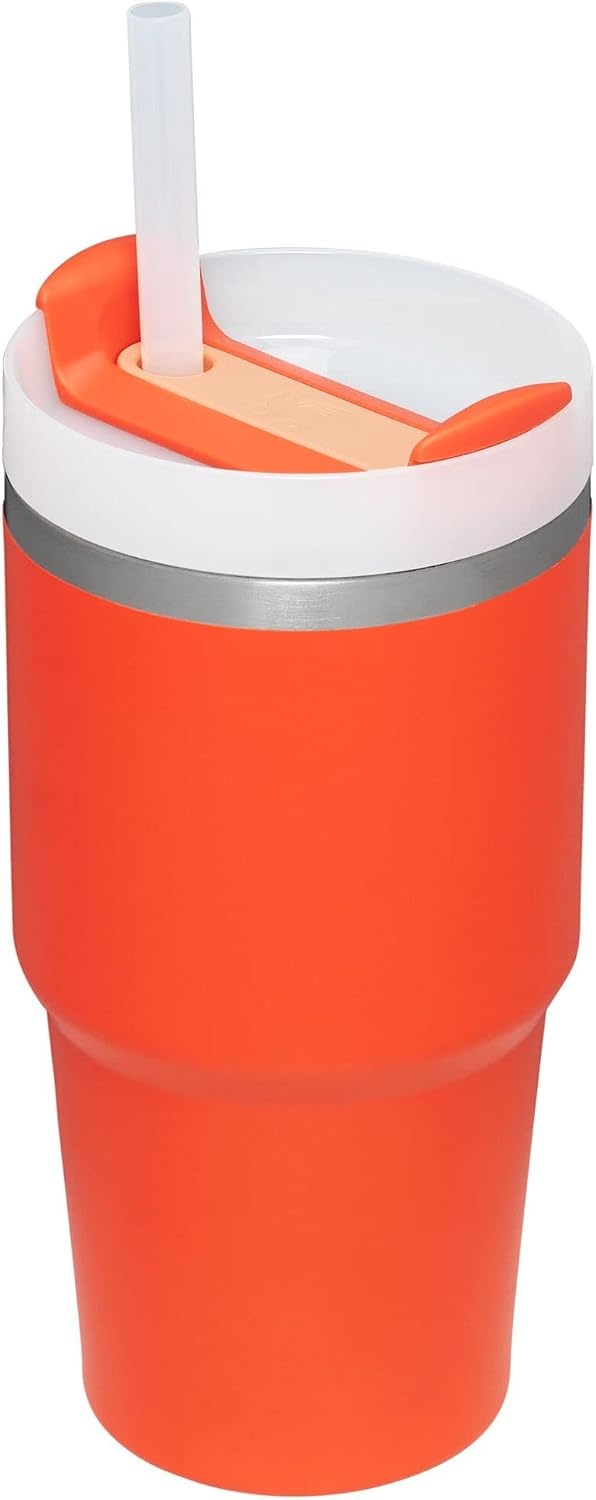 image:imageSTANLEY Quencher H20 Flow State Tumbler 20 oz Tigerlily Straw and 3Position Lid Cup Holder Compatible for Travel Insulated Stainless Steel Cup BPAFree
