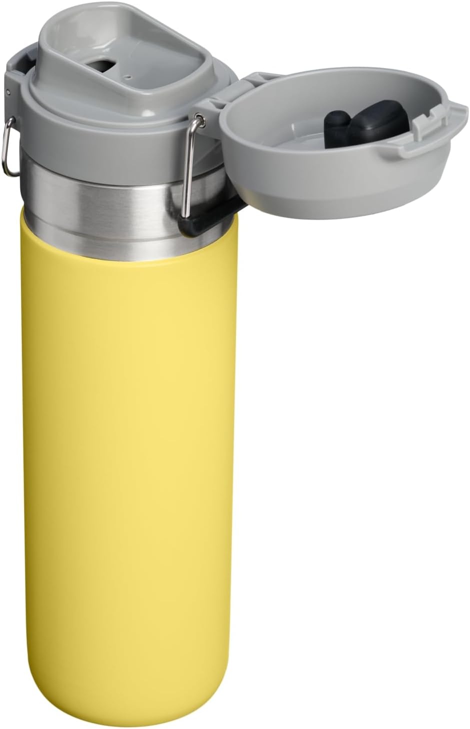 image:imageSTANLEY Quick Flip GO Water Bottle 24 oz Push Button Lid Leakproof and Packable for Travel and Sports Insulated Stainless Steel BPAFree Daffodil