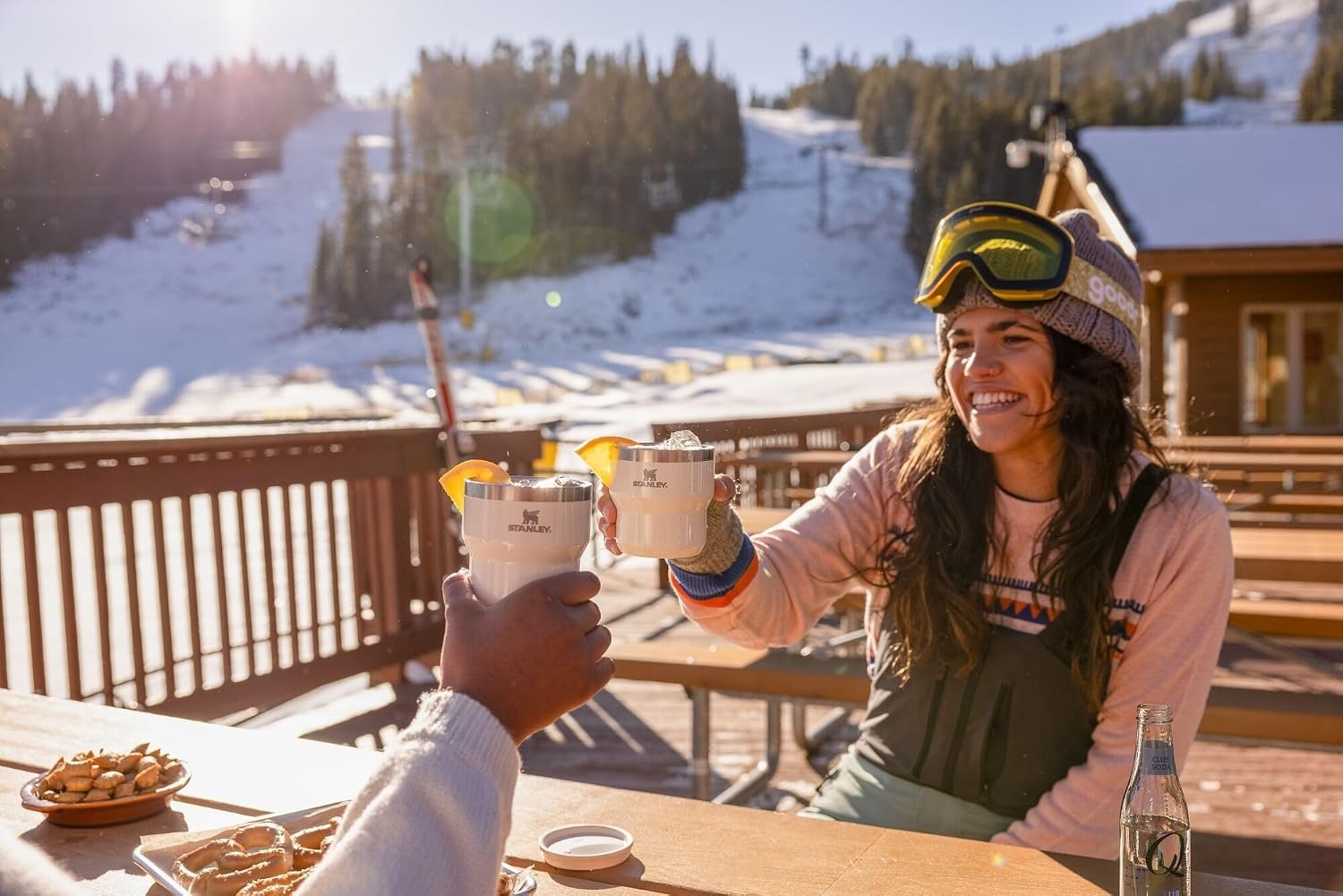 image:imageSTANLEY StayHot Stacking Camp Cup Press In Drink Through Lid Cup for Coffee Tea and Drinks Insulated Stainless Steel Coffee Mug BPAFreeSea Glass Plume