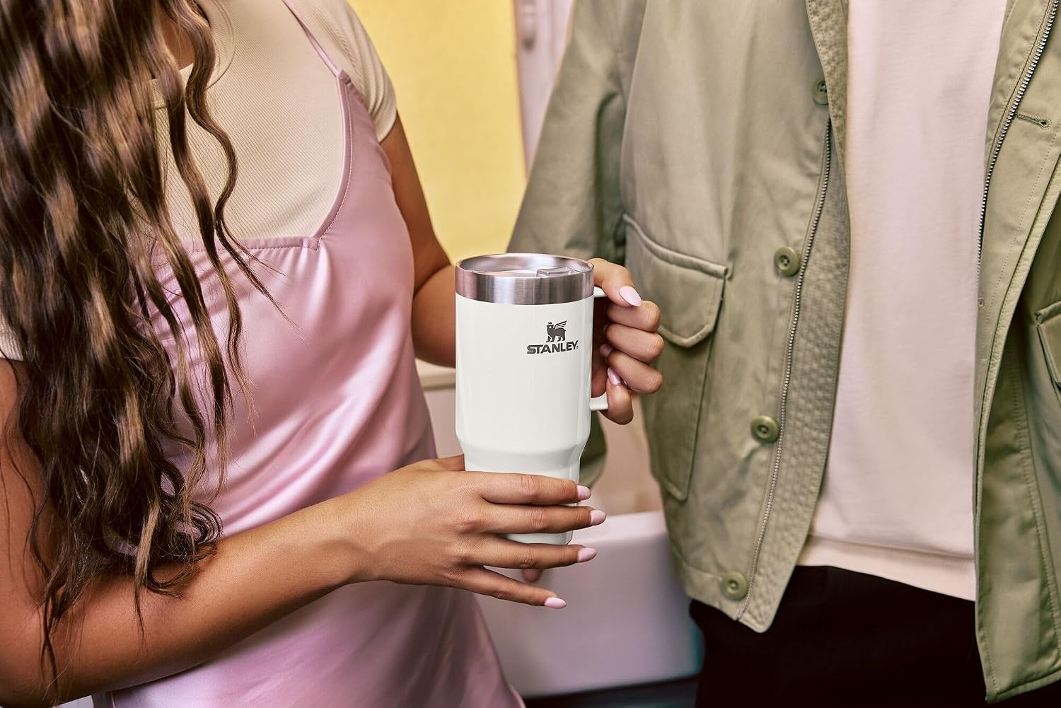 image:imageSTANLEY The Everyday Suburban Mug 24 oz Drink Through Lid Cup for Coffee Tea and Drinks Insulated Stainless Steel Coffee Mug BPAFree FrostAsh