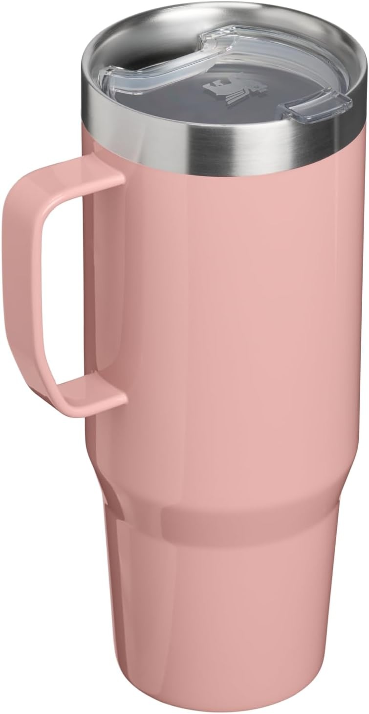 image:imageSTANLEY The Everyday Suburban Mug 24 oz Drink Through Lid Cup for Coffee Tea and Drinks Insulated Stainless Steel Coffee Mug BPAFree FrostPeach Rose Gloss
