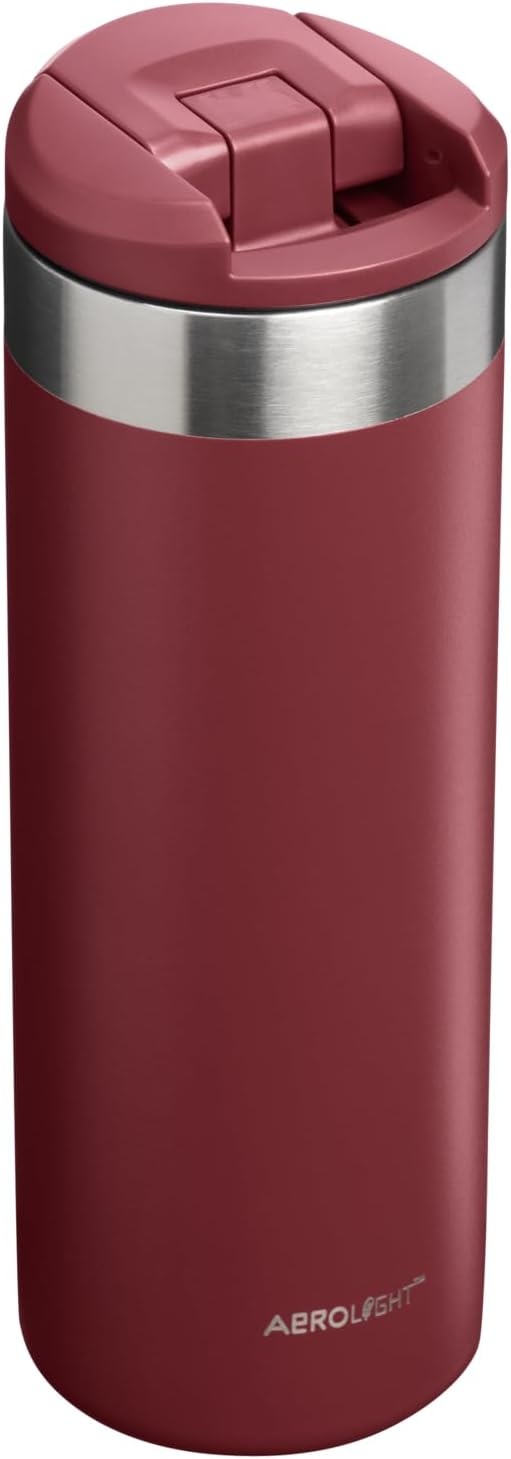image:imageSTANLEY Transit FlipTop Mug Leakproof Coffee Travel Cup Vacuum Insulated Stainless Steel Stays Hot or Cold for Hours BPAFree 20 oz DaffodilCranberry