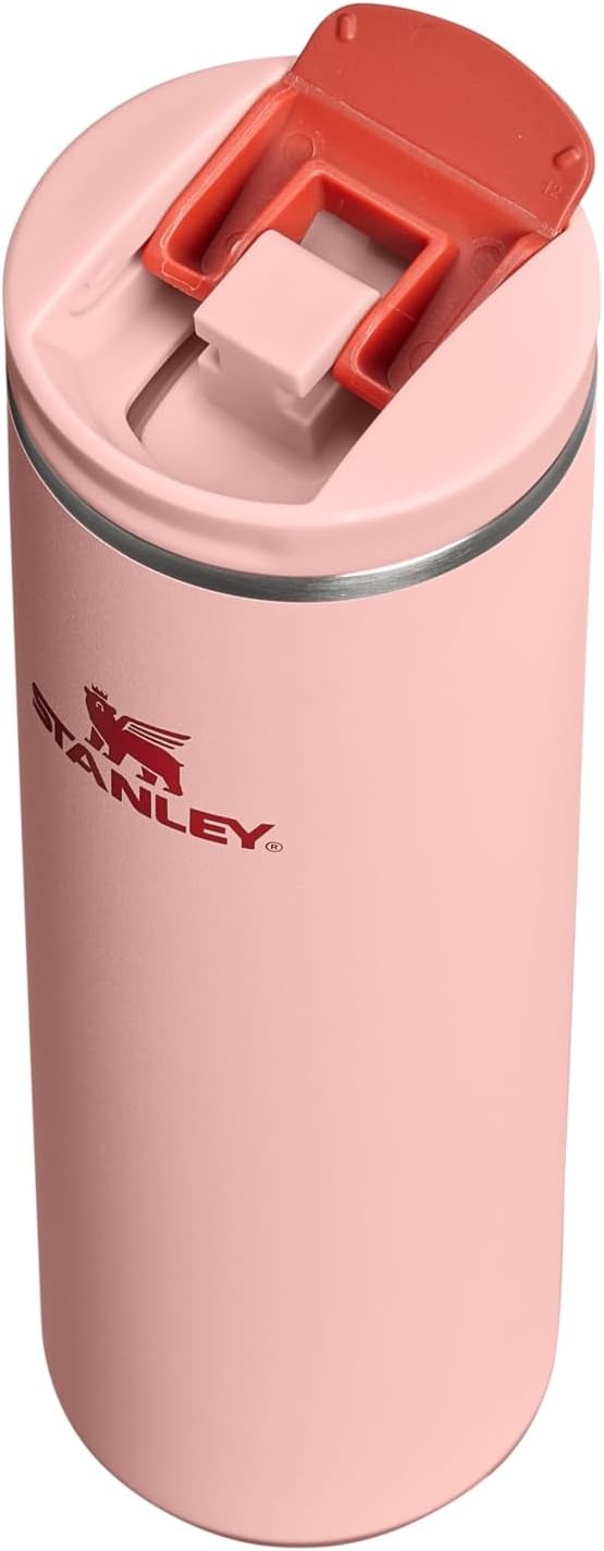 image:imageSTANLEY Transit FlipTop Mug Leakproof Coffee Travel Cup Vacuum Insulated Stainless Steel Stays Hot or Cold for Hours BPAFree 20 oz DaffodilPeach Rose
