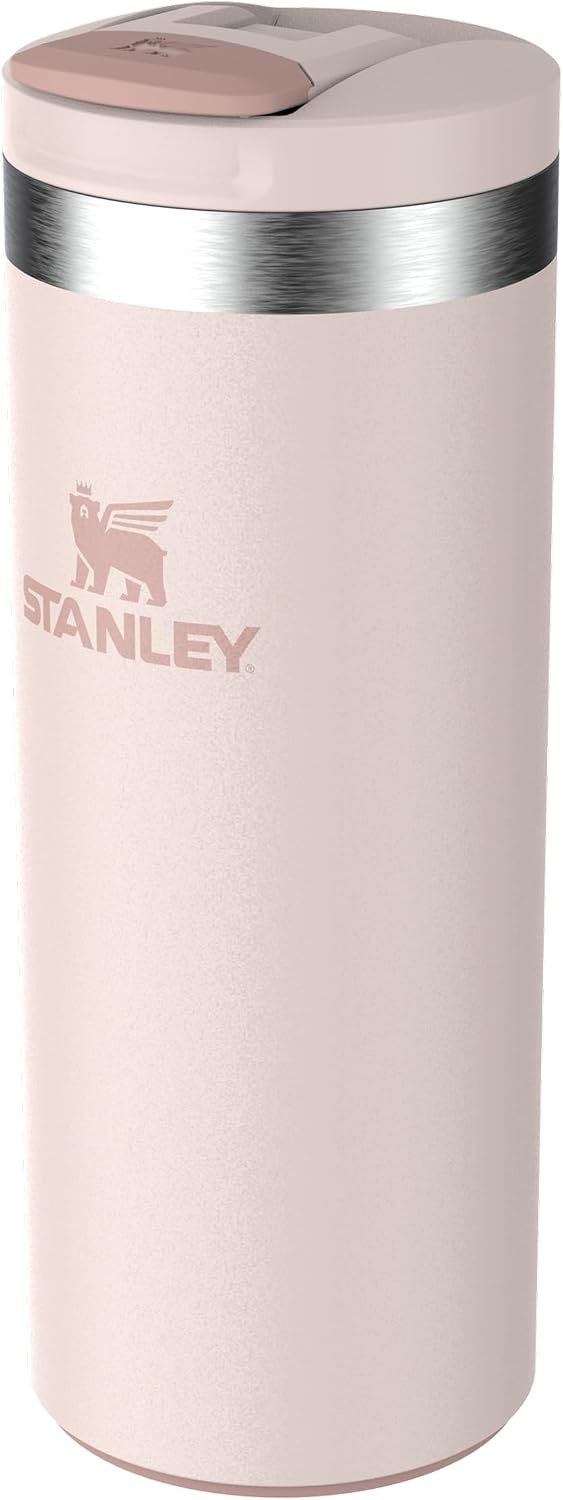 image:imageSTANLEY Transit FlipTop Mug Leakproof Coffee Travel Cup Vacuum Insulated Stainless Steel Stays Hot or Cold for Hours BPAFree 20 oz DaffodilRose Quartz