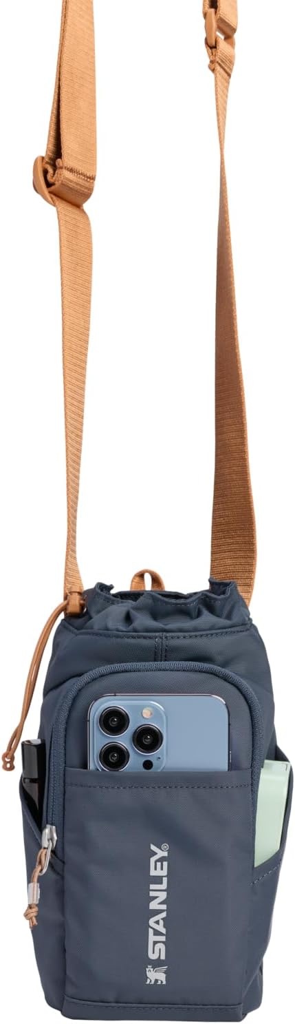 image:imageSTANLEY Vitalize Crossbody Bag Hydration Sling with Zippered Drinkware Compartment Adjustable Strap Multiple Storage Pockets Durable Recycled Fabric Rose QuartzTwilight