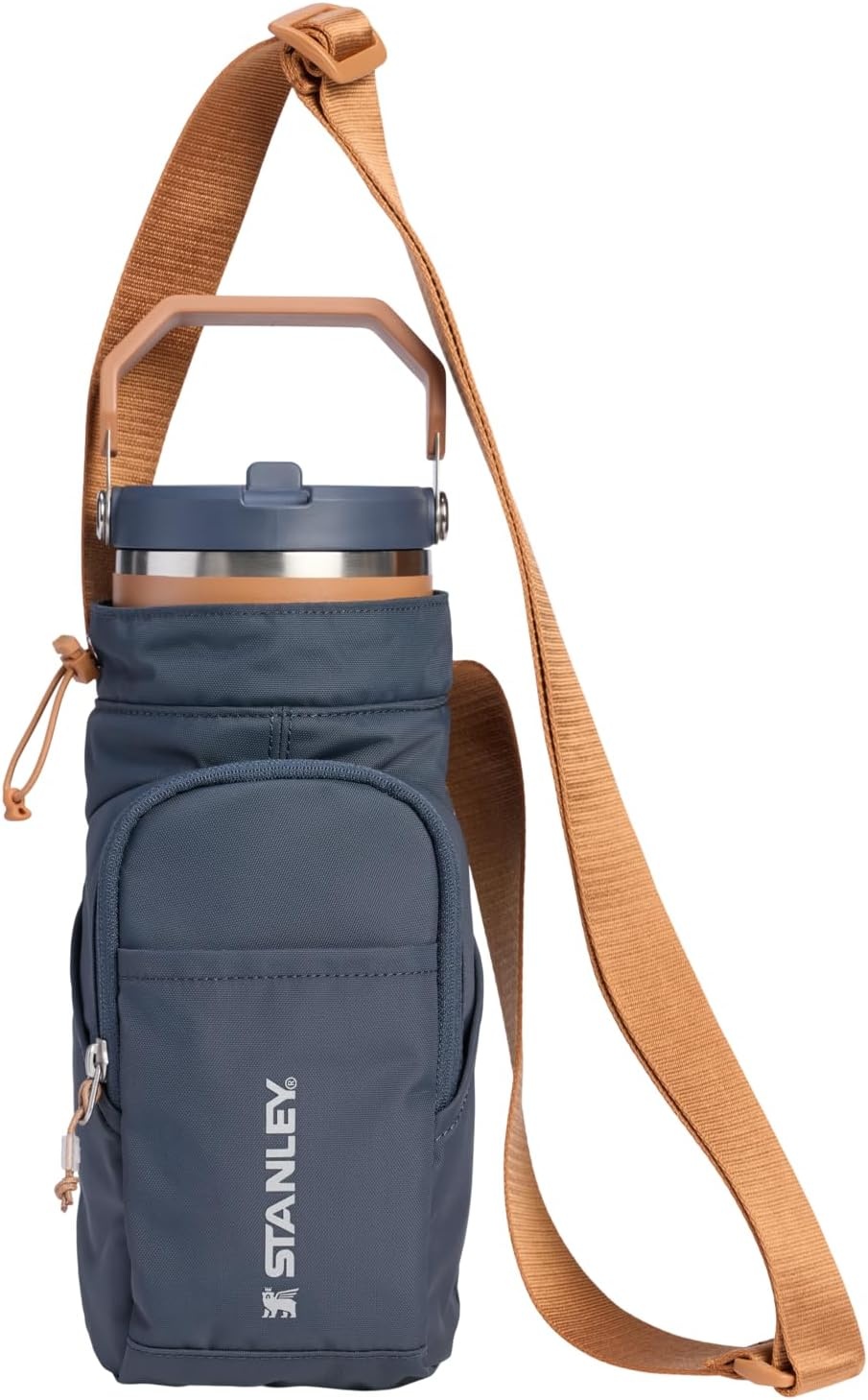 image:imageSTANLEY Vitalize Crossbody Bag Hydration Sling with Zippered Drinkware Compartment Adjustable Strap Multiple Storage Pockets Durable Recycled Fabric Rose QuartzTwilight