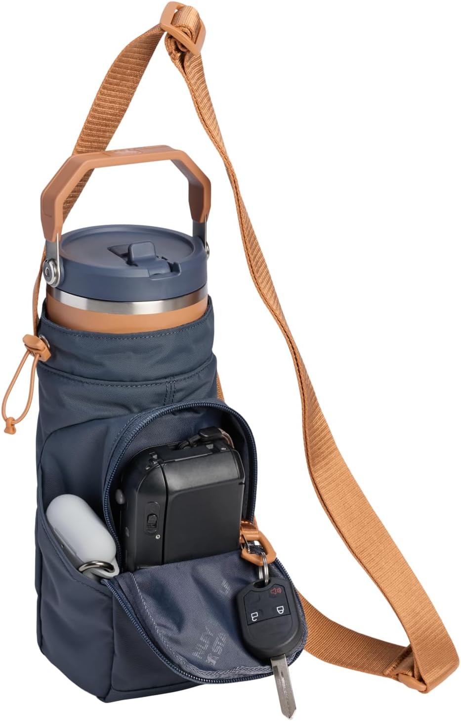 image:imageSTANLEY Vitalize Crossbody Bag Hydration Sling with Zippered Drinkware Compartment Adjustable Strap Multiple Storage Pockets Durable Recycled Fabric Rose QuartzTwilight