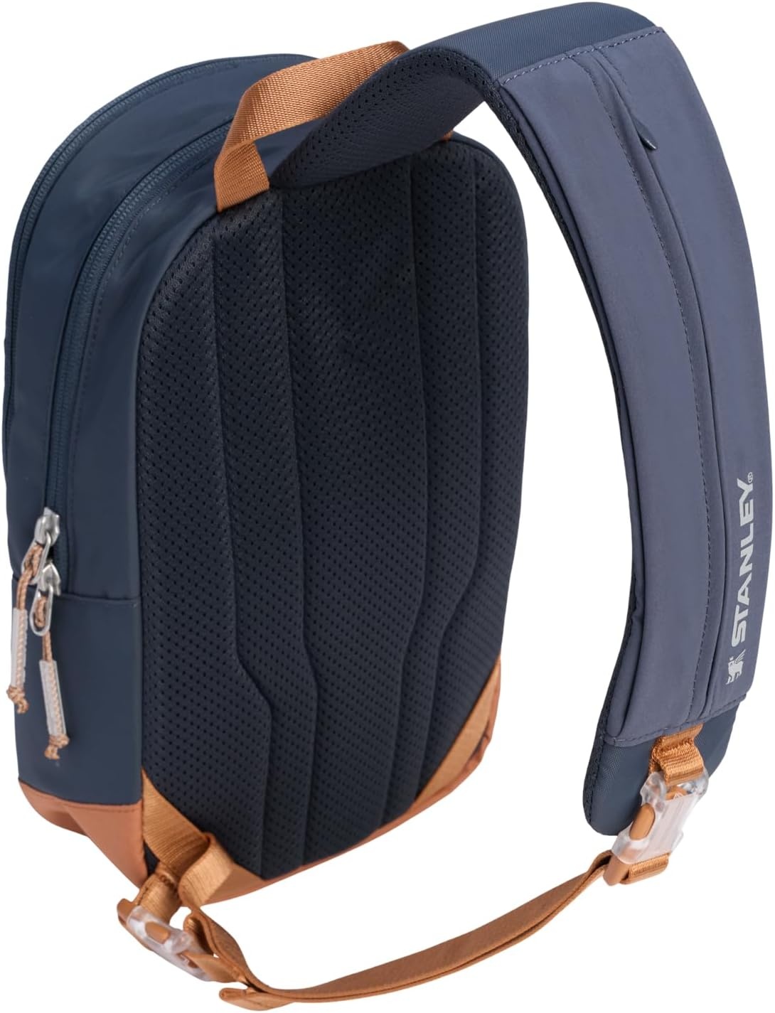 image:imageSTANLEY Vitalize Crossbody Bag Hydration Sling with Zippered Drinkware Compartment Adjustable Strap Multiple Storage Pockets Durable Recycled Fabric Rose QuartzTwilight