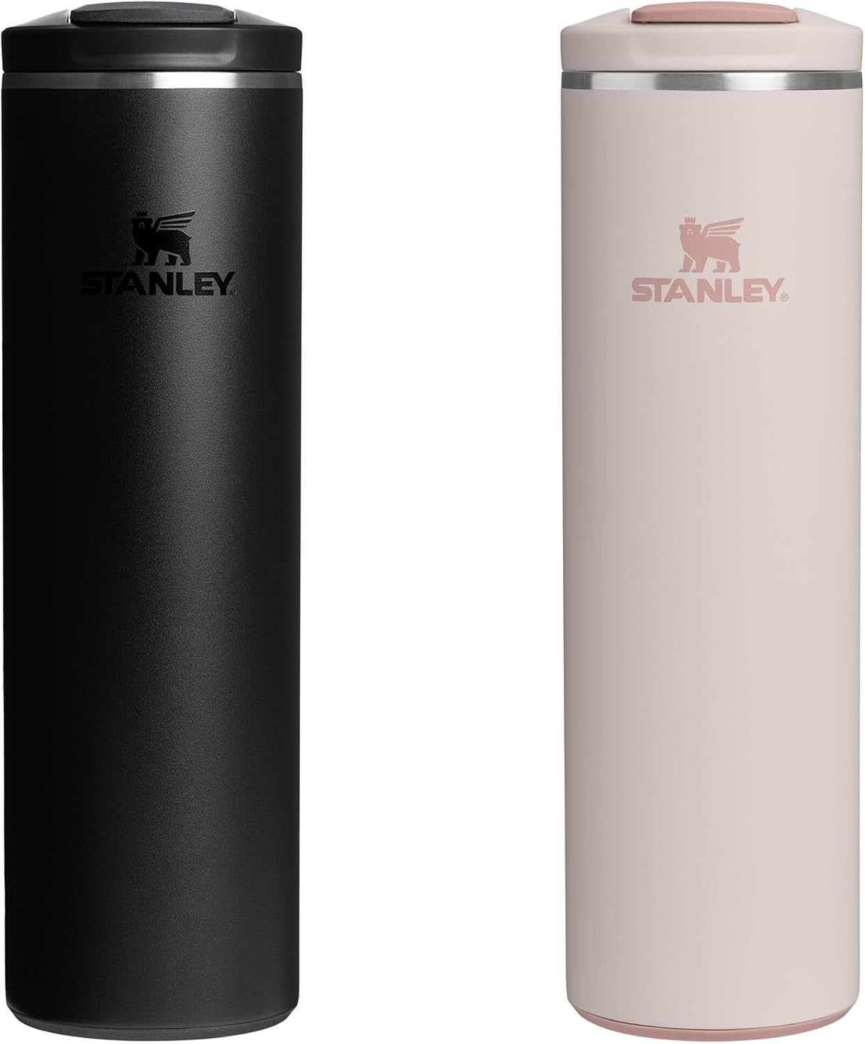 image:imageStanley AeroLight Transit Bottle 20 oz Locking Drink Through Lid Leak Resistant Water Bottle or Coffee Travel Mug Lightweight Insulated Stainless Steel BPAFree LilacBlack
