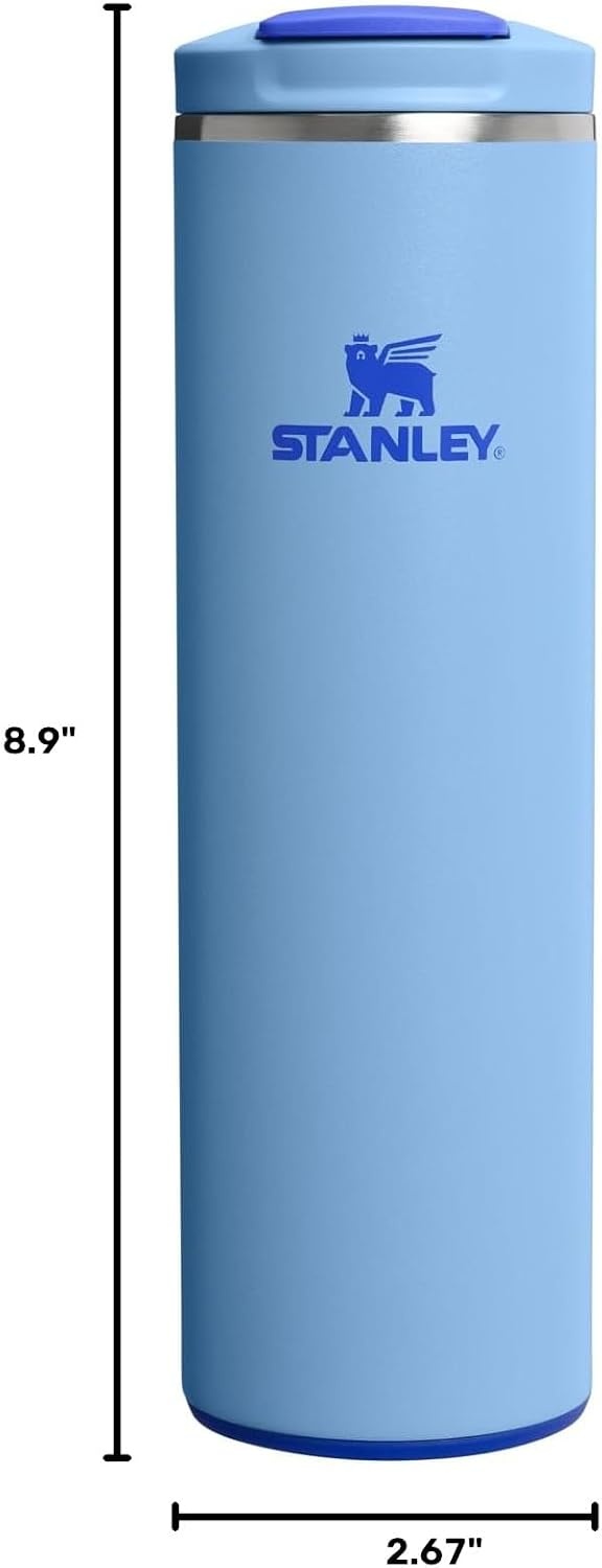 image:imageStanley AeroLight Transit Bottle 20 oz Locking Drink Through Lid Leak Resistant Water Bottle or Coffee Travel Mug Lightweight Insulated Stainless Steel BPAFree LilacBlue Sky