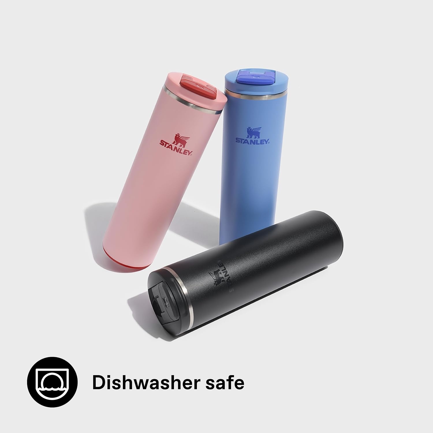 image:imageStanley AeroLight Transit Bottle 20 oz Locking Drink Through Lid Leak Resistant Water Bottle or Coffee Travel Mug Lightweight Insulated Stainless Steel BPAFree LilacRose Quartz
