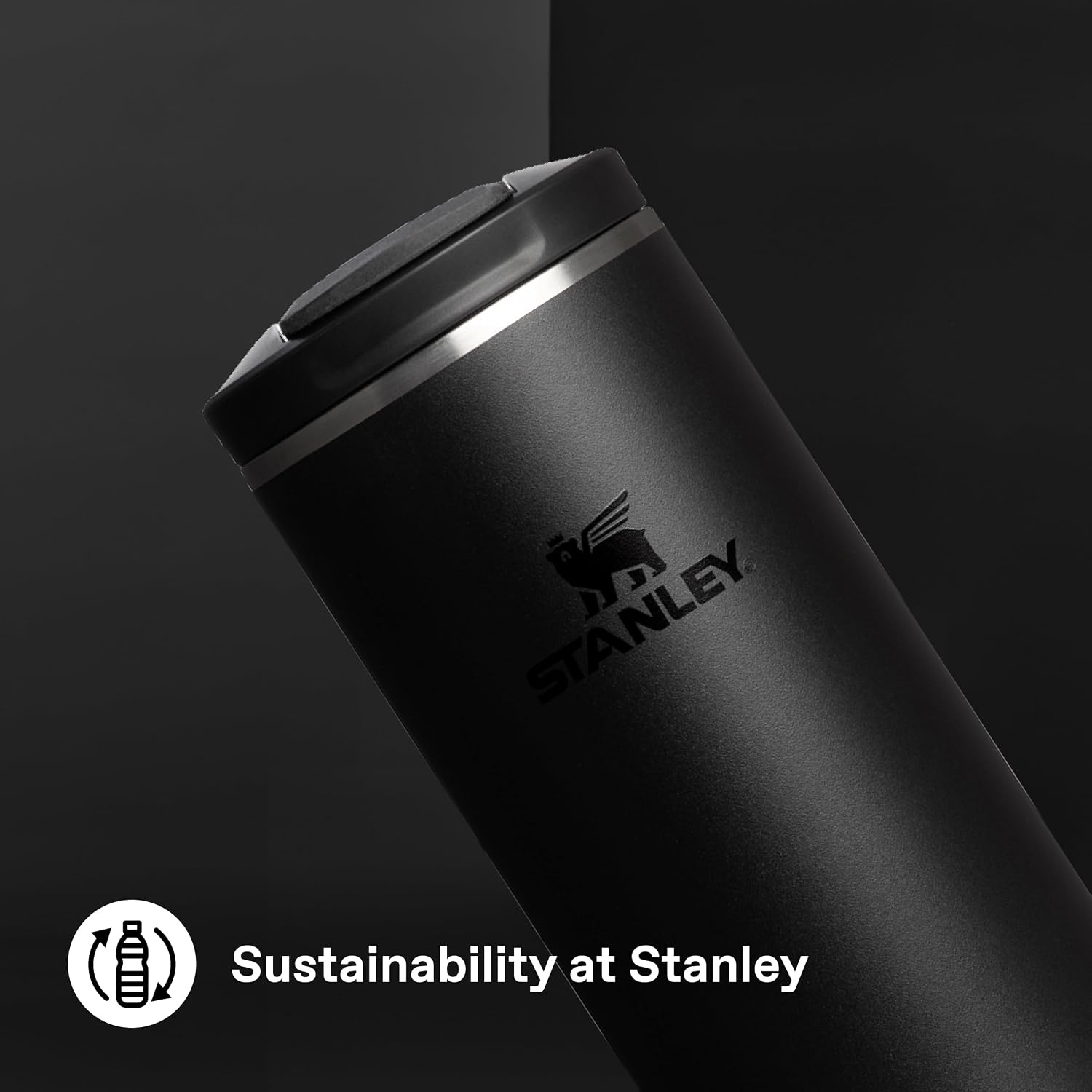 image:imageStanley AeroLight Transit Bottle 20 oz Locking Drink Through Lid Leak Resistant Water Bottle or Coffee Travel Mug Lightweight Insulated Stainless Steel BPAFree LilacBlack