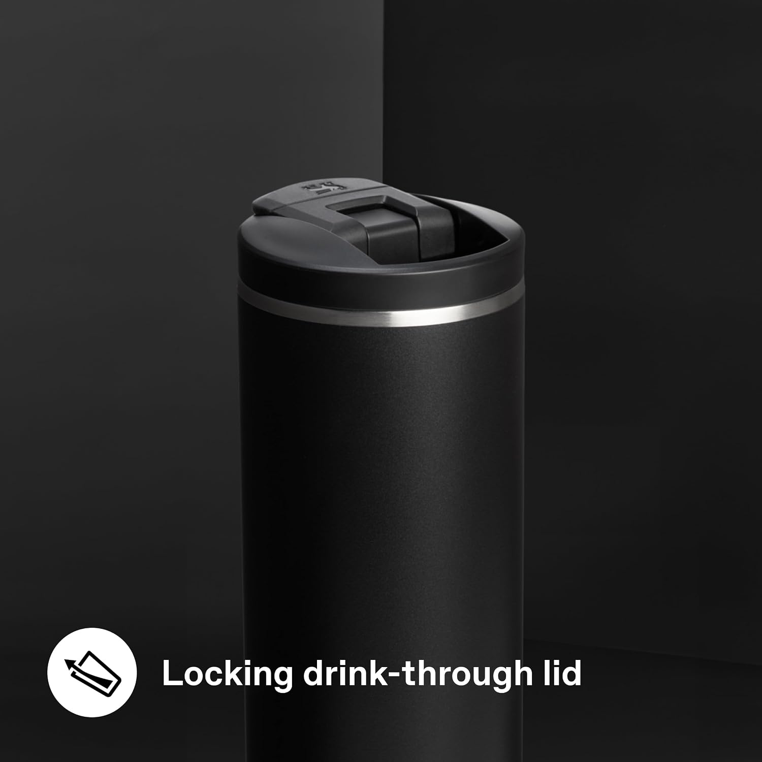 image:imageStanley AeroLight Transit Bottle 20 oz Locking Drink Through Lid Leak Resistant Water Bottle or Coffee Travel Mug Lightweight Insulated Stainless Steel BPAFree LilacBlack