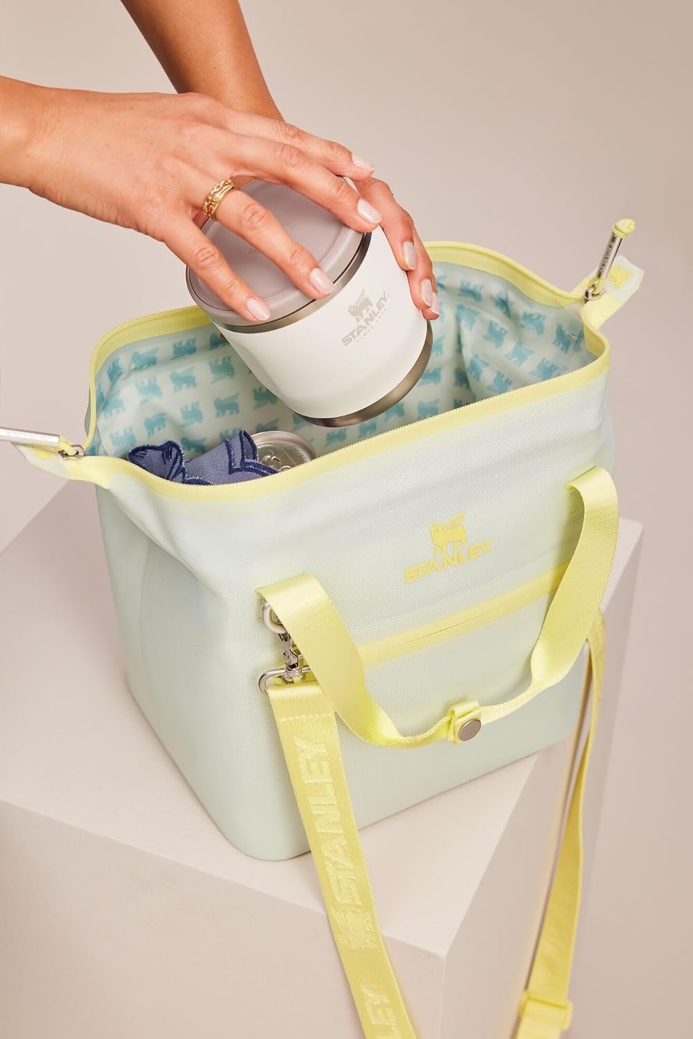 image:imageStanley All Day Julienne Soft Cooler Bag and Lunch Box Insulated Travel Bag with Zipper BPAFreeAzure