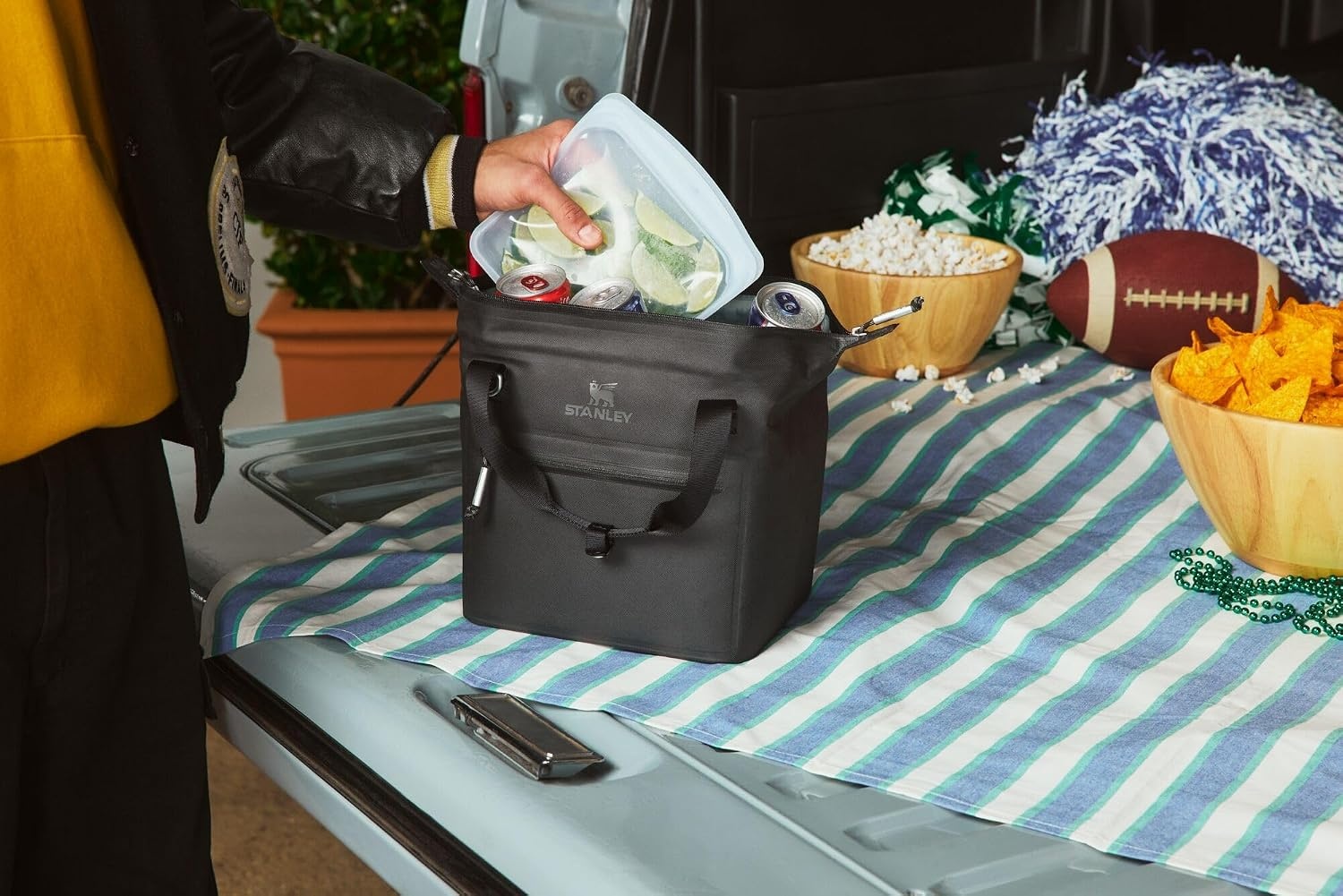 image:imageStanley All Day Julienne Soft Cooler Bag and Lunch Box Insulated Travel Bag with Zipper BPAFreeAzure