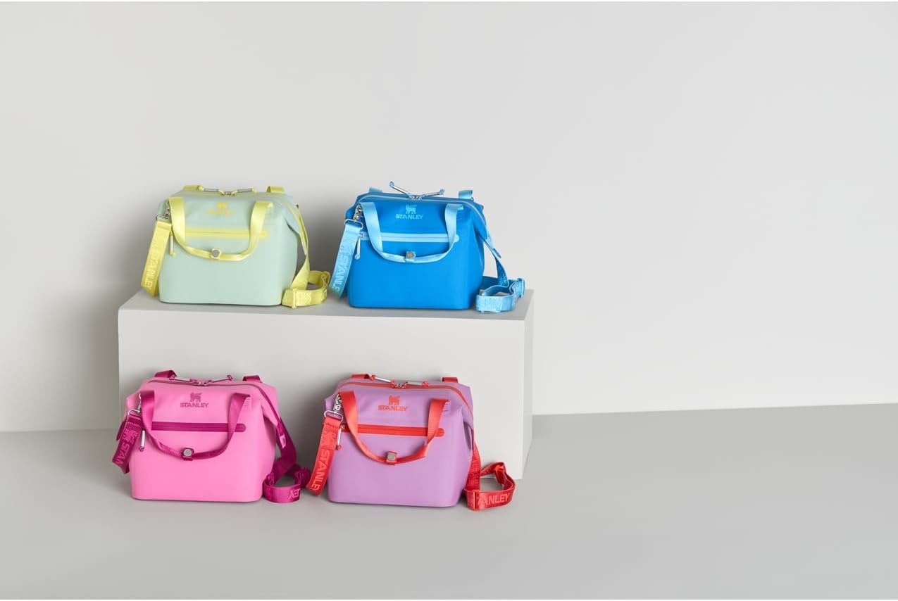 image:imageStanley All Day Julienne Soft Cooler Bag and Lunch Box Insulated Travel Bag with Zipper BPAFreePeony