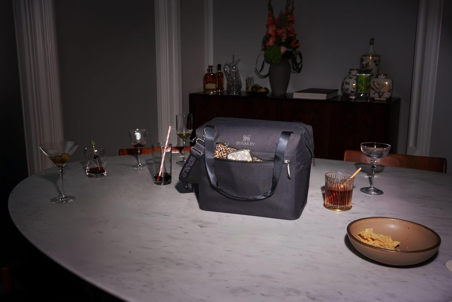 image:imageStanley All Day Julienne Soft Cooler Bag and Lunch Box Insulated Travel Bag with Zipper BPAFreeSunrise Spiral