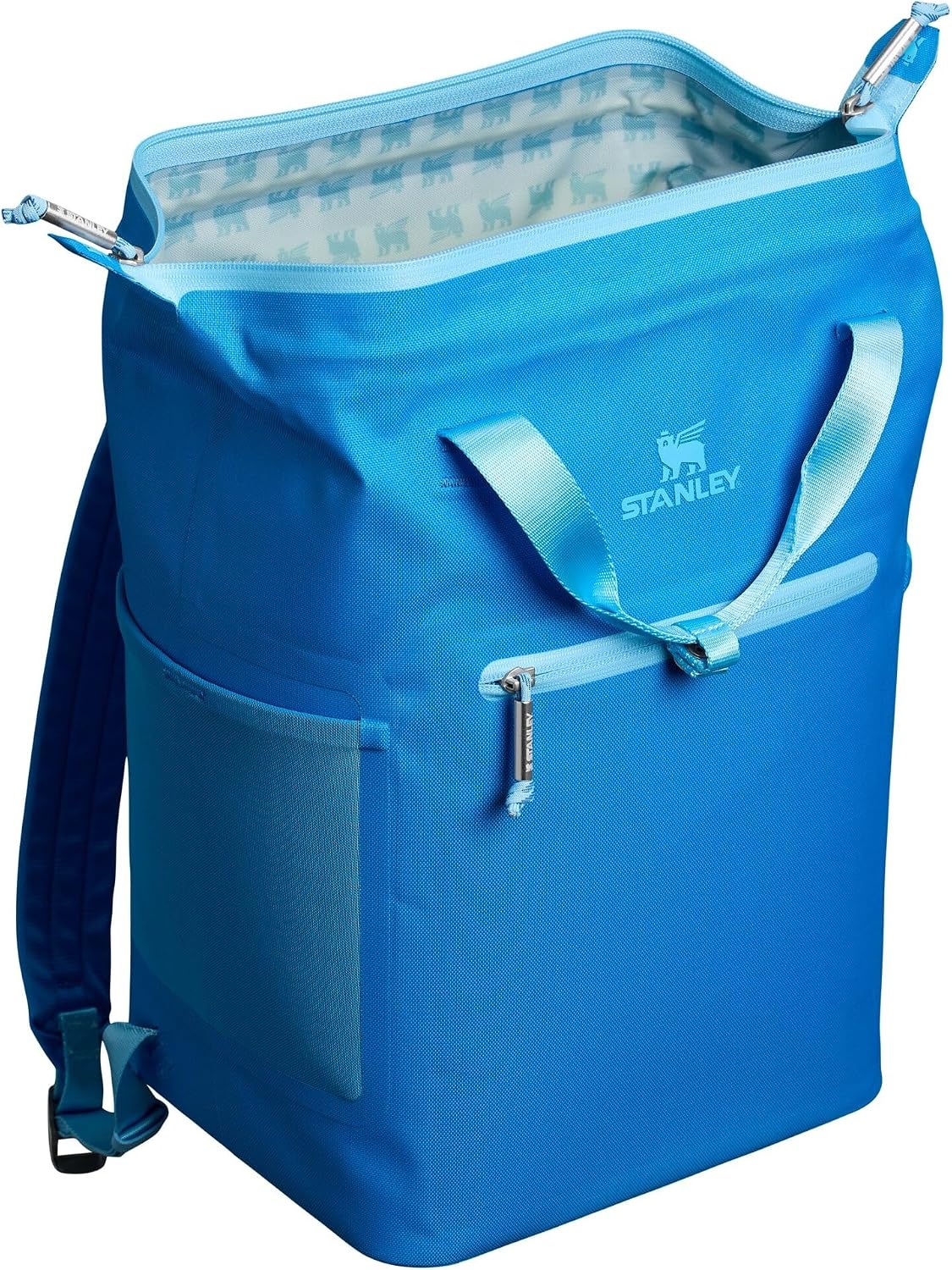 image:imageStanley All Day Madeleine Backpack Soft Cooler 20 Can Cooler with Handle and Shoulder Straps Insulated Travel Bag with Zipper BPAFreeAzure