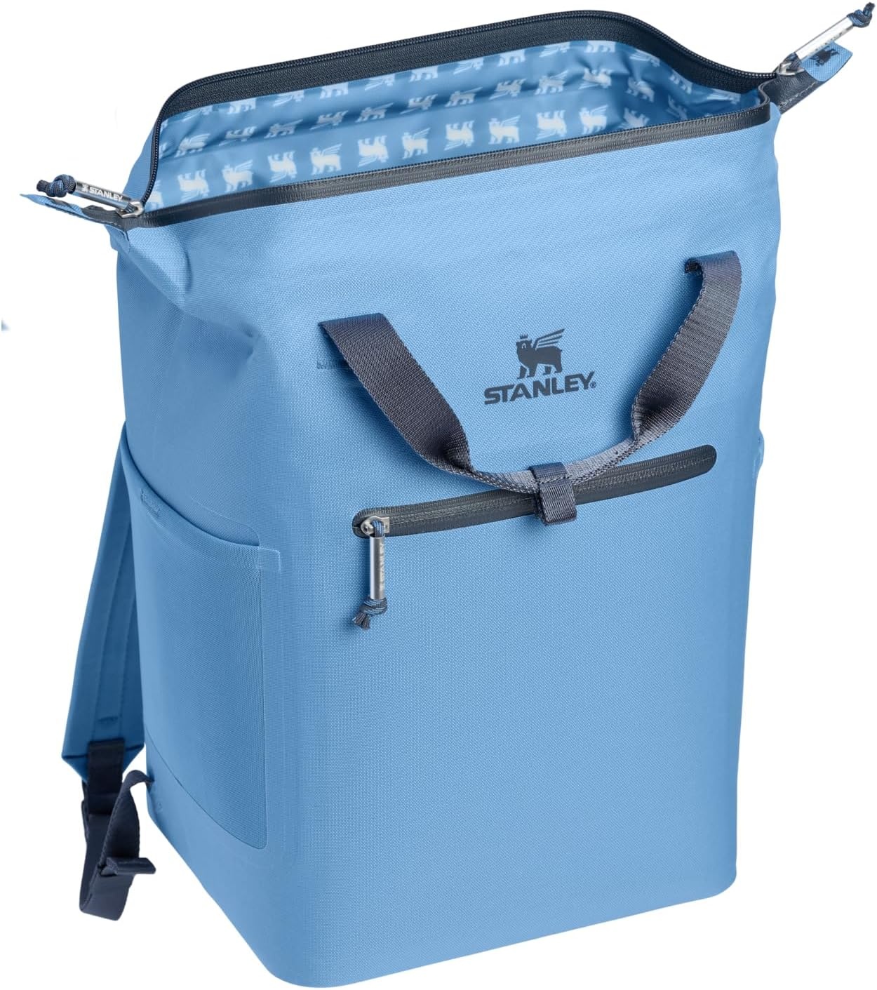 image:imageStanley All Day Madeleine Backpack Soft Cooler 20 Can Cooler with Handle and Shoulder Straps Insulated Travel Bag with Zipper BPAFreeBlue Sky