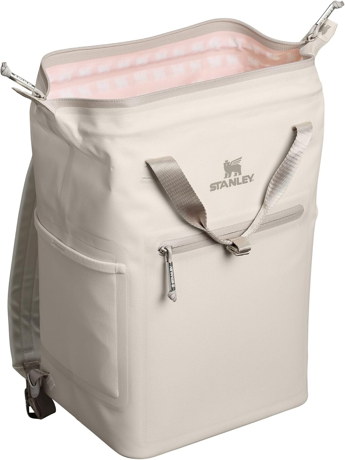 image:imageStanley All Day Madeleine Backpack Soft Cooler 20 Can Cooler with Handle and Shoulder Straps Insulated Travel Bag with Zipper BPAFreeCream