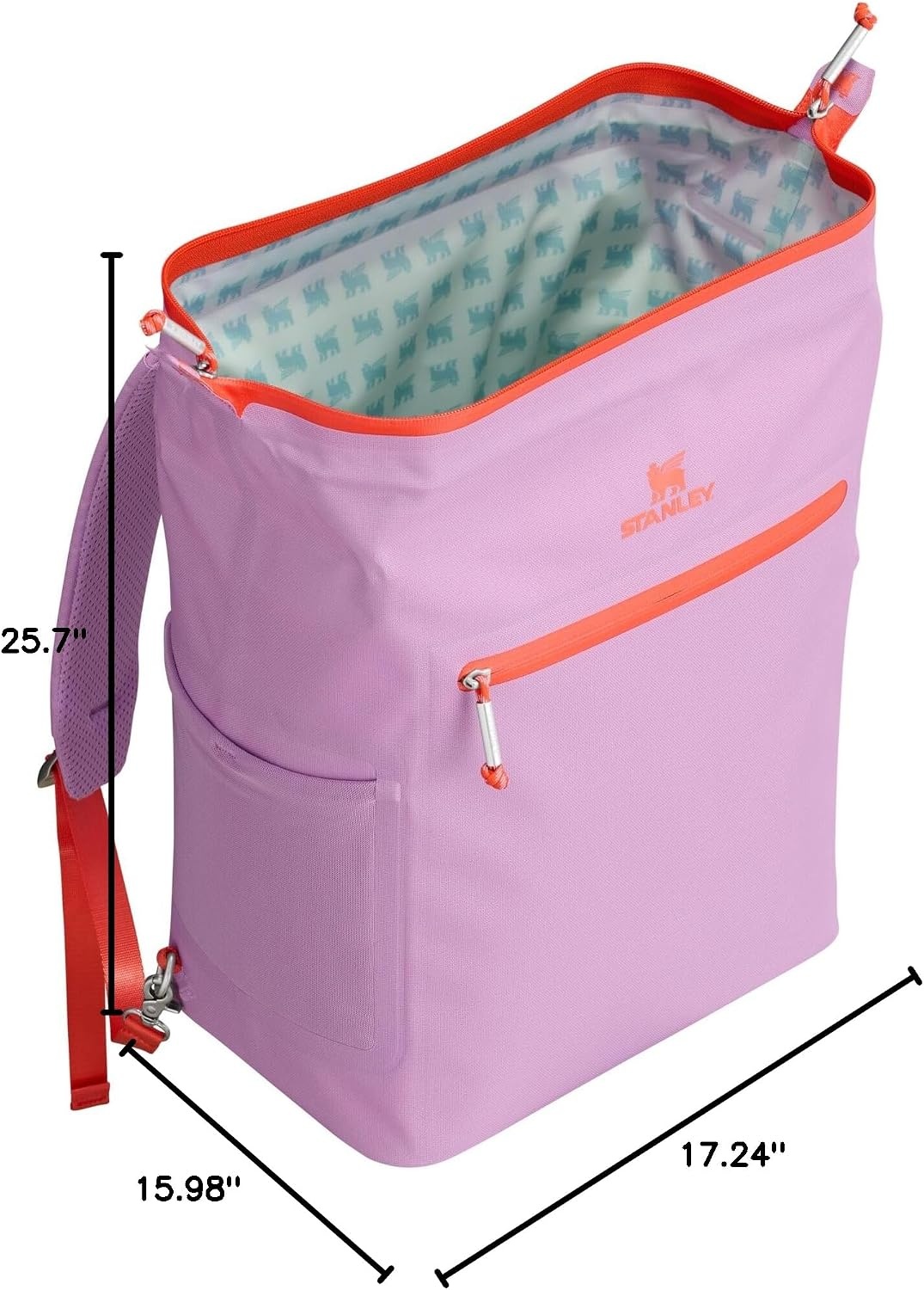 image:imageStanley All Day Madeleine Backpack Soft Cooler 20 Can Cooler with Handle and Shoulder Straps Insulated Travel Bag with Zipper BPAFreeLilac