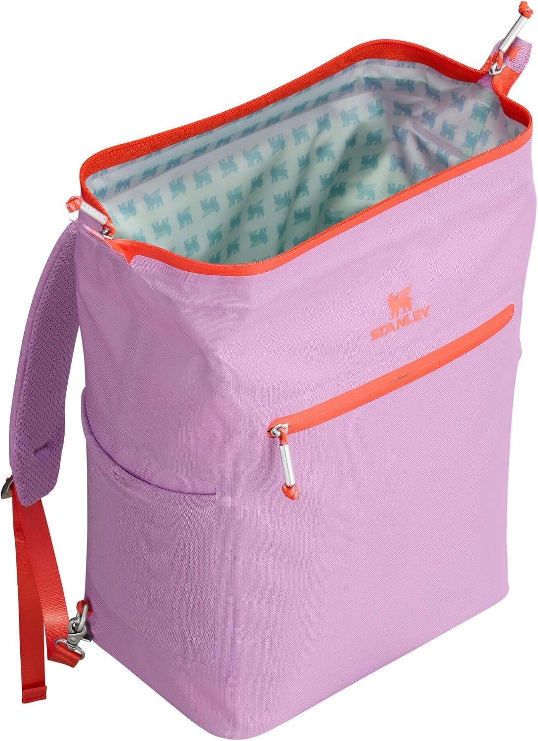 image:imageStanley All Day Madeleine Backpack Soft Cooler 20 Can Cooler with Handle and Shoulder Straps Insulated Travel Bag with Zipper BPAFreeLilac