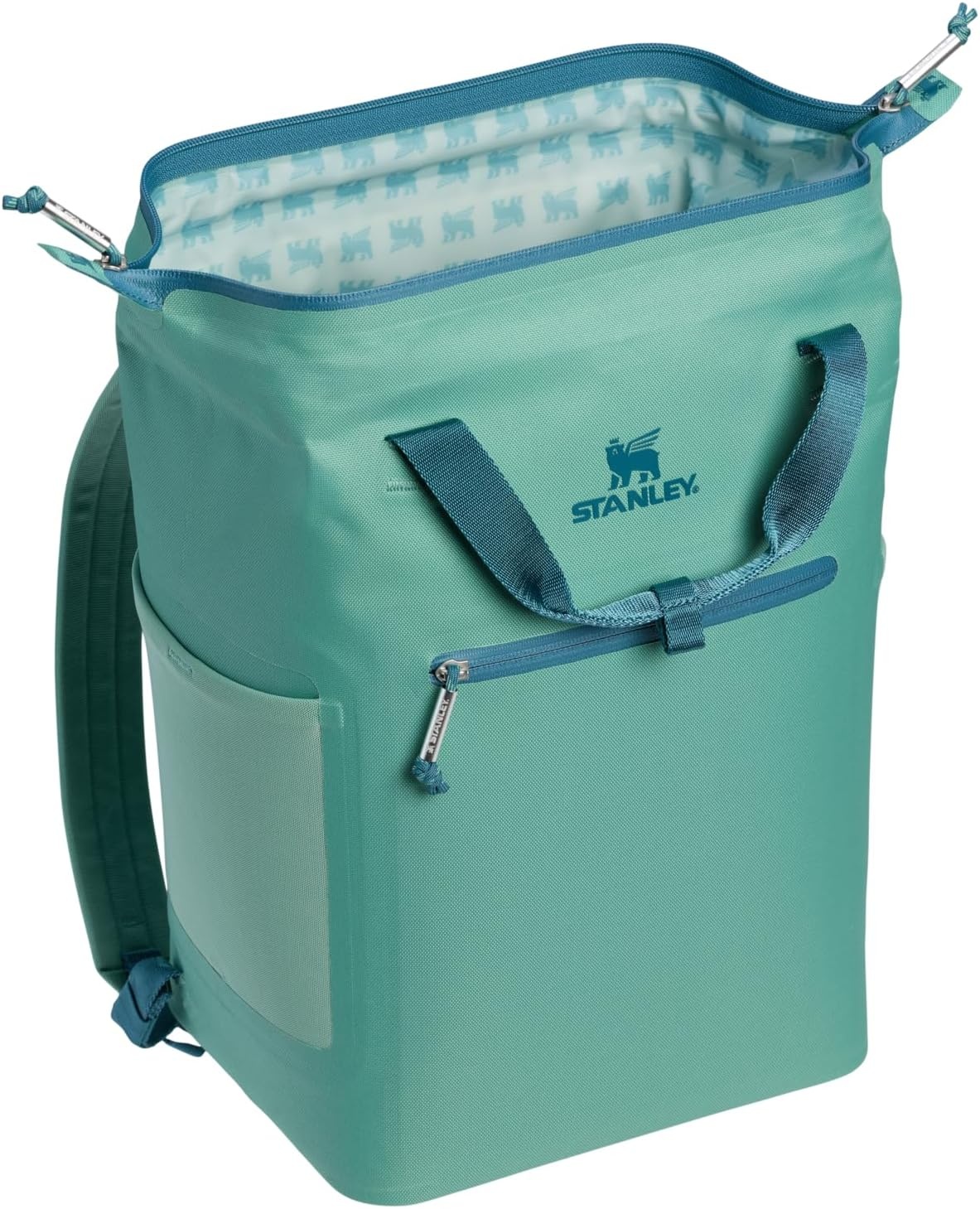 image:imageStanley All Day Madeleine Backpack Soft Cooler 20 Can Cooler with Handle and Shoulder Straps Insulated Travel Bag with Zipper BPAFreeSpring Green