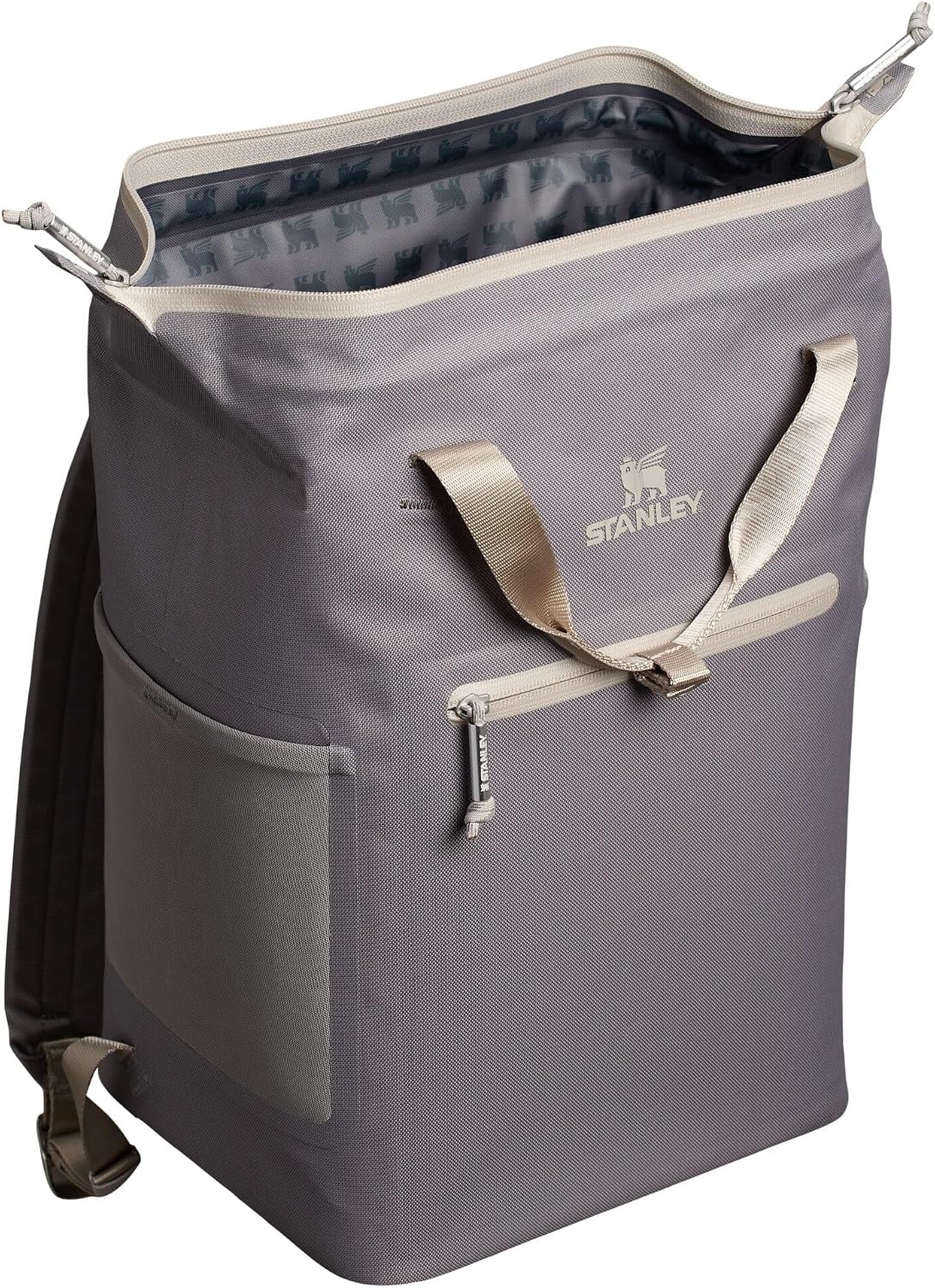 image:imageStanley All Day Madeleine Backpack Soft Cooler 20 Can Cooler with Handle and Shoulder Straps Insulated Travel Bag with Zipper BPAFreeStone