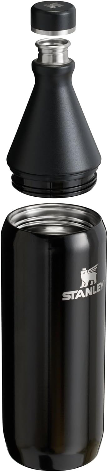 image:imageStanley All Day Slim Bottle 20 oz Twist On Lid with Leakproof Seal Slim Design for Travel amp Gym Insulated Stainless Steel BPAFree Daffodil GlossBlack