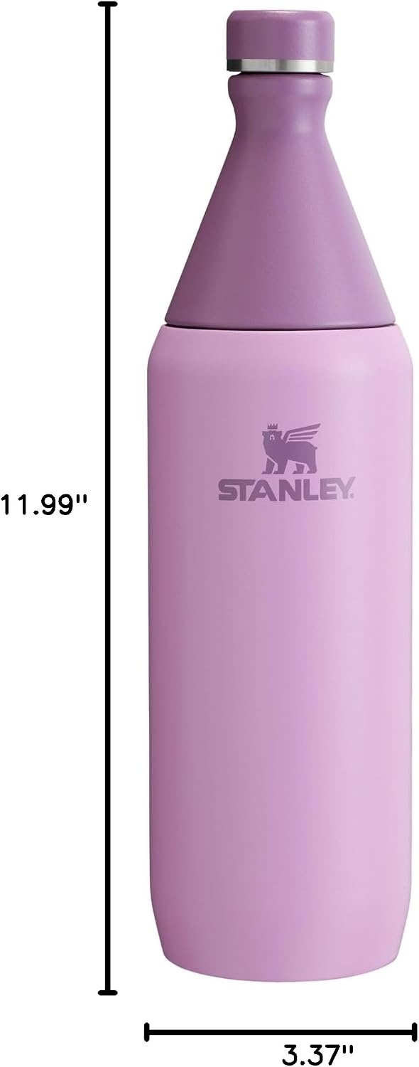 image:imageStanley All Day Slim Bottle 20 oz Twist On Lid with Leakproof Seal Slim Design for Travel amp Gym Insulated Stainless Steel BPAFree Daffodil GlossLilac