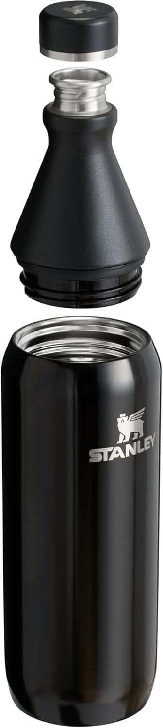 image:imageStanley All Day Slim Bottle 20 oz Twist On Lid with Leakproof Seal Slim Design for Travel amp Gym Insulated Stainless Steel BPAFree Daffodil GlossBlack