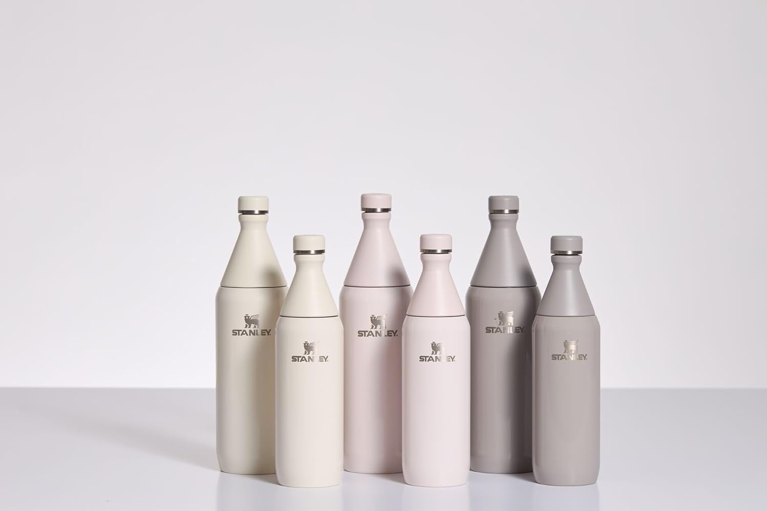 image:imageStanley All Day Slim Bottle 20 oz Twist On Lid with Leakproof Seal Slim Design for Travel amp Gym Insulated Stainless Steel BPAFree Daffodil GlossRose Quartz