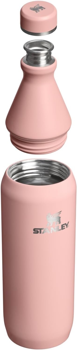 image:imageStanley All Day Slim Bottle 20 oz Twist On Lid with Leakproof Seal Slim Design for Travel amp Gym Insulated Stainless Steel BPAFree Daffodil GlossPeach Rose Gloss