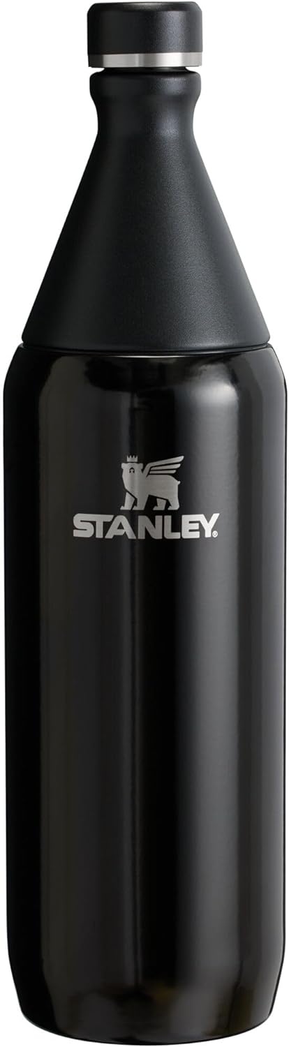 image:imageStanley All Day Slim Bottle 20 oz Twist On Lid with Leakproof Seal Slim Design for Travel amp Gym Insulated Stainless Steel BPAFree Daffodil GlossBlack