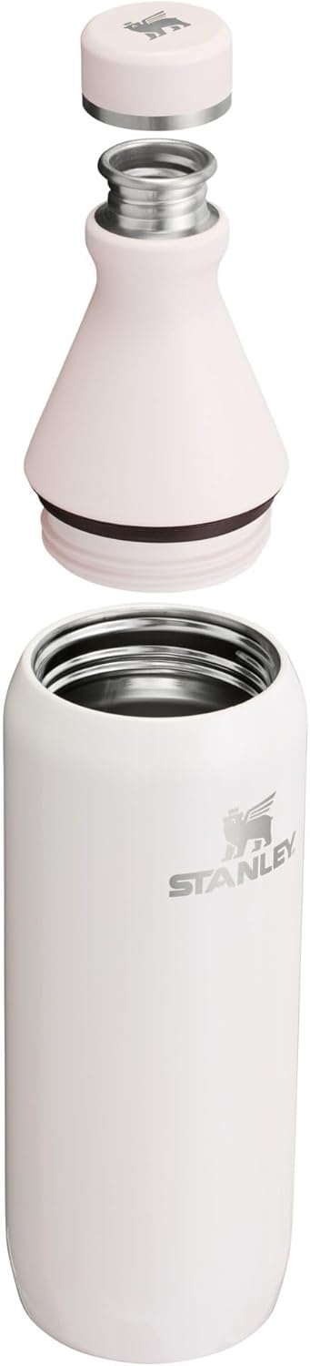 image:imageStanley All Day Slim Bottle 20 oz Twist On Lid with Leakproof Seal Slim Design for Travel amp Gym Insulated Stainless Steel BPAFree Daffodil GlossRose Quartz