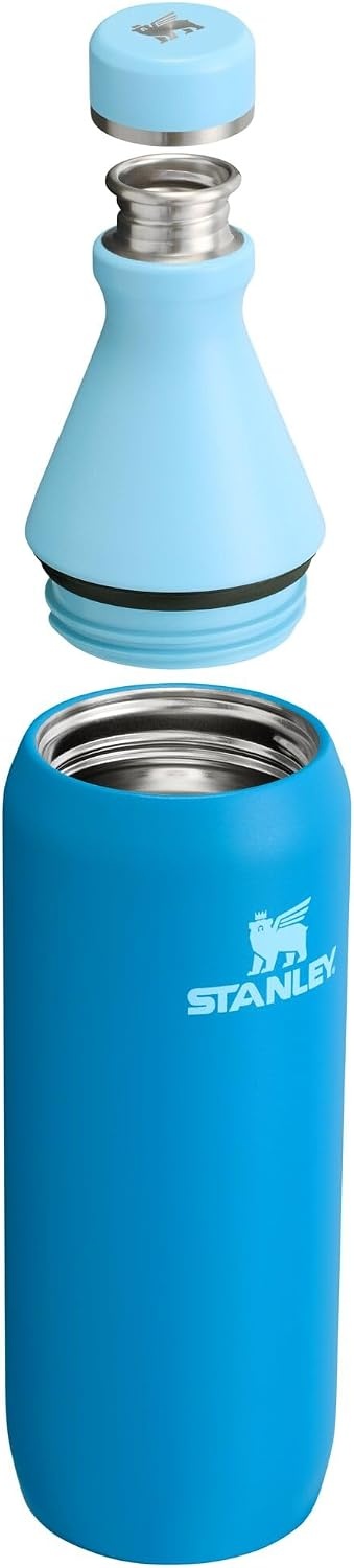 image:imageStanley All Day Slim Bottle 20 oz Twist On Lid with Leakproof Seal Slim Design for Travel amp Gym Insulated Stainless Steel BPAFree Daffodil GlossAzure
