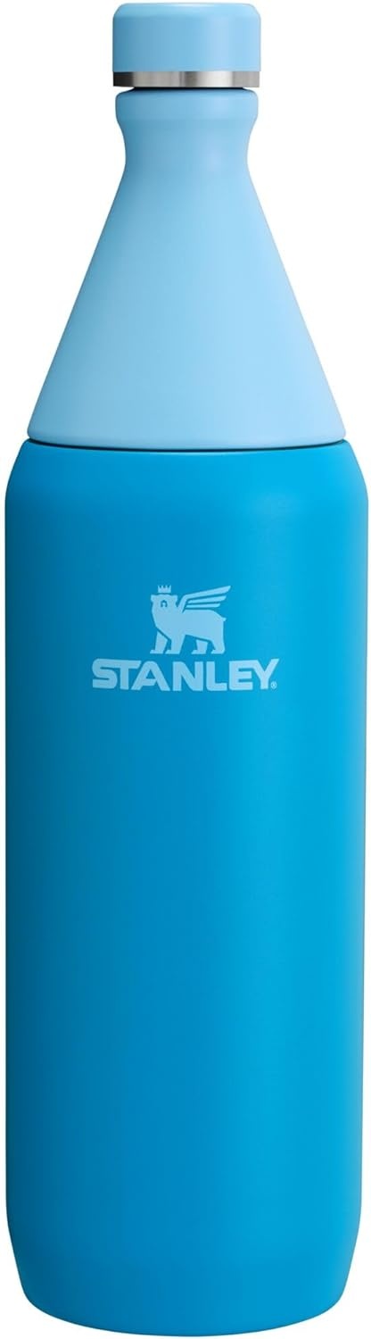 image:imageStanley All Day Slim Bottle 20 oz Twist On Lid with Leakproof Seal Slim Design for Travel amp Gym Insulated Stainless Steel BPAFree Daffodil GlossAzure