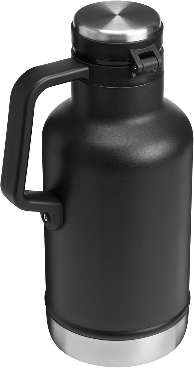 image:imageStanley Classic EasyPour Growler 64 oz Keeps Beer Cold or Coffee Hot Leakproof Steel Lined Lid and Easy to Carry Handle Insulated Stainless Steel BPAFree GreenBlack 20