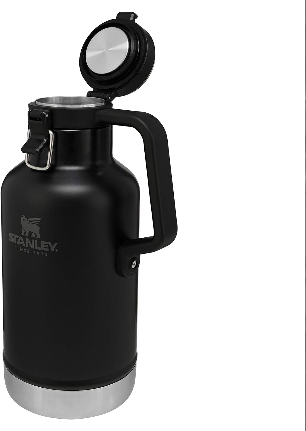 image:imageStanley Classic EasyPour Growler 64 oz Keeps Beer Cold or Coffee Hot Leakproof Steel Lined Lid and Easy to Carry Handle Insulated Stainless Steel BPAFree GreenMatte Black