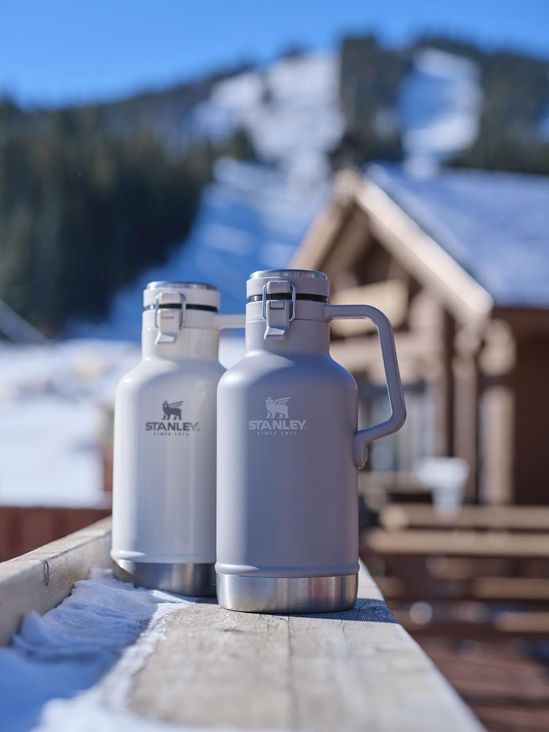 image:imageStanley Classic EasyPour Growler 64 oz Keeps Beer Cold or Coffee Hot Leakproof Steel Lined Lid and Easy to Carry Handle Insulated Stainless Steel BPAFree GreenCream Gloss