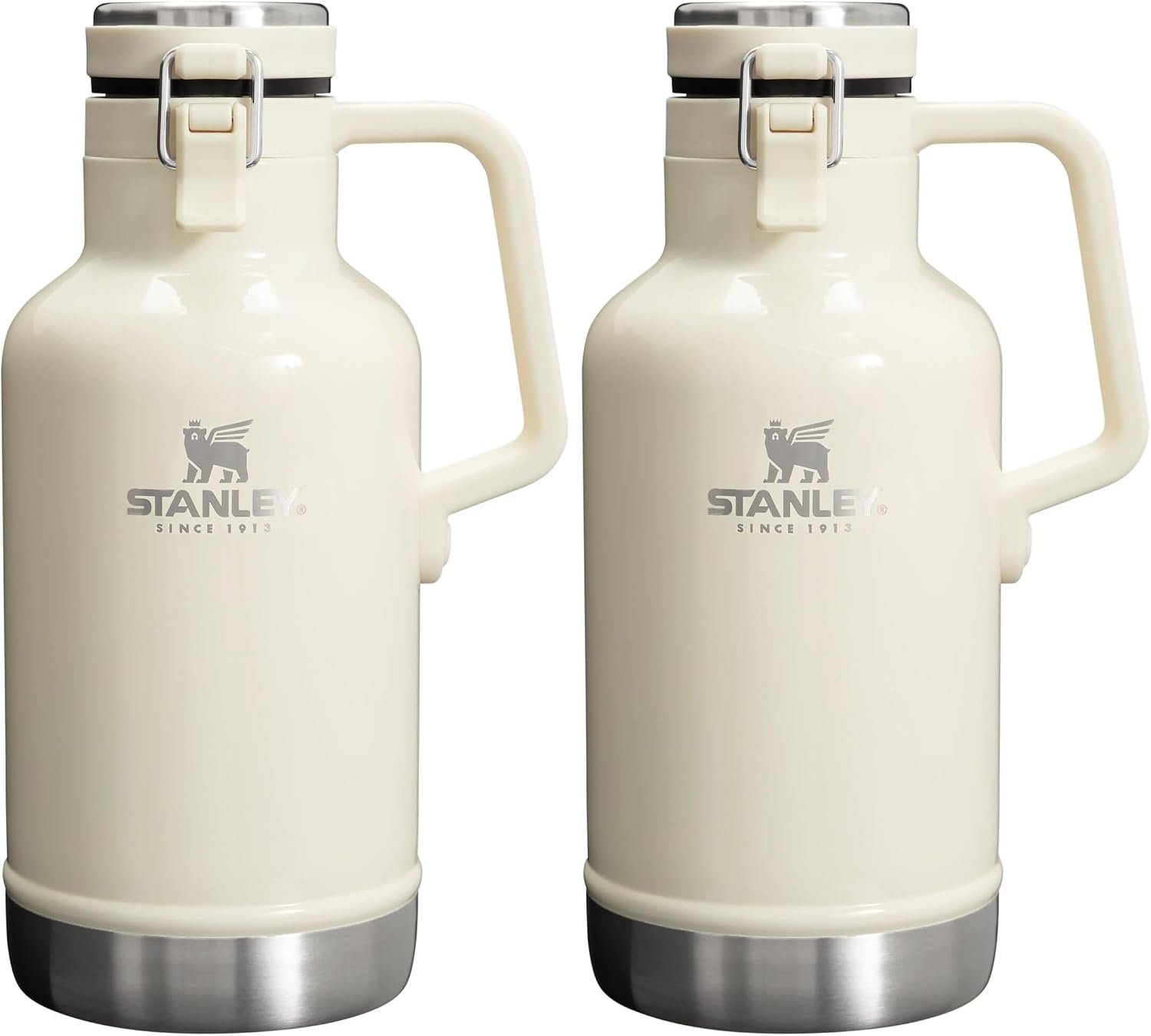 image:imageStanley Classic EasyPour Growler 64 oz Keeps Beer Cold or Coffee Hot Leakproof Steel Lined Lid and Easy to Carry Handle Insulated Stainless Steel BPAFree GreenCream Gloss