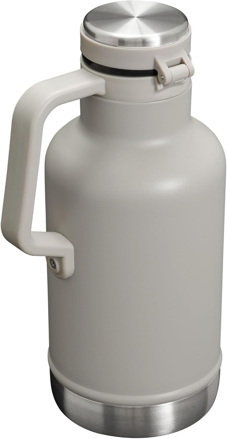image:imageStanley Classic EasyPour Growler 64 oz Keeps Beer Cold or Coffee Hot Leakproof Steel Lined Lid and Easy to Carry Handle Insulated Stainless Steel BPAFree GreenAsh