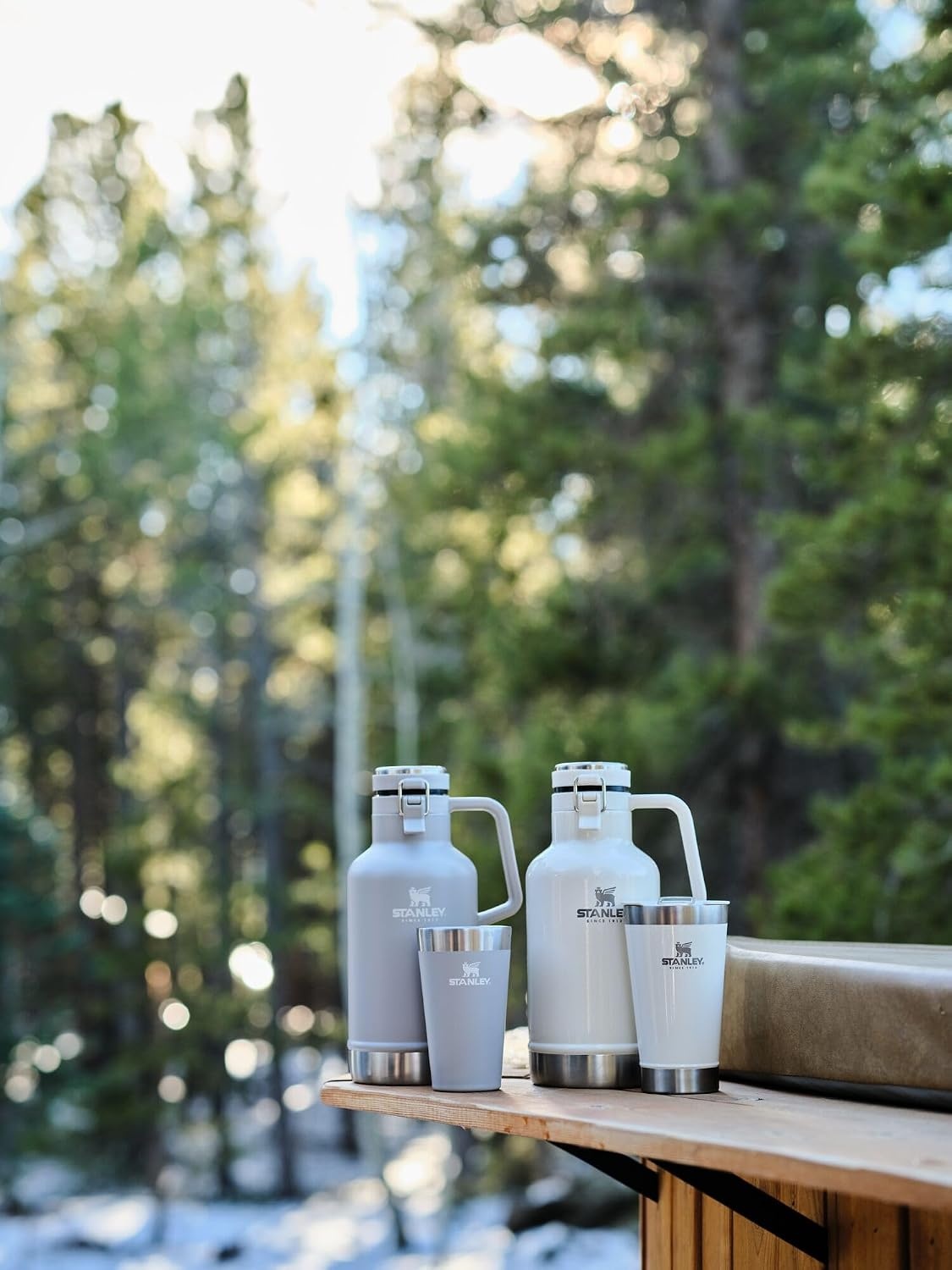 image:imageStanley Classic EasyPour Growler 64 oz Keeps Beer Cold or Coffee Hot Leakproof Steel Lined Lid and Easy to Carry Handle Insulated Stainless Steel BPAFree GreenAsh