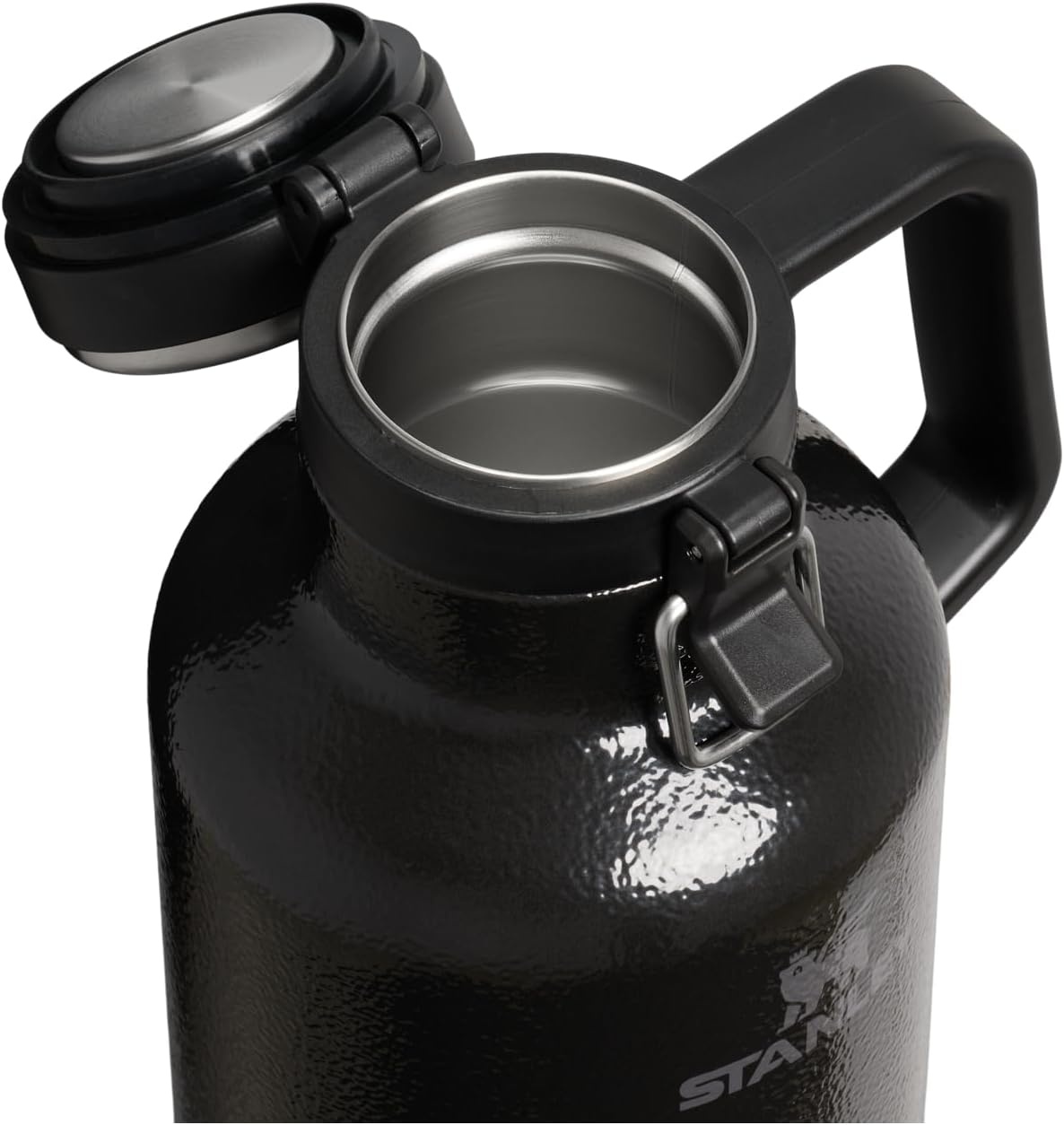 image:imageStanley Classic EasyPour Growler 64 oz Keeps Beer Cold or Coffee Hot Leakproof Steel Lined Lid and Easy to Carry Handle Insulated Stainless Steel BPAFree GreenHammertone Black