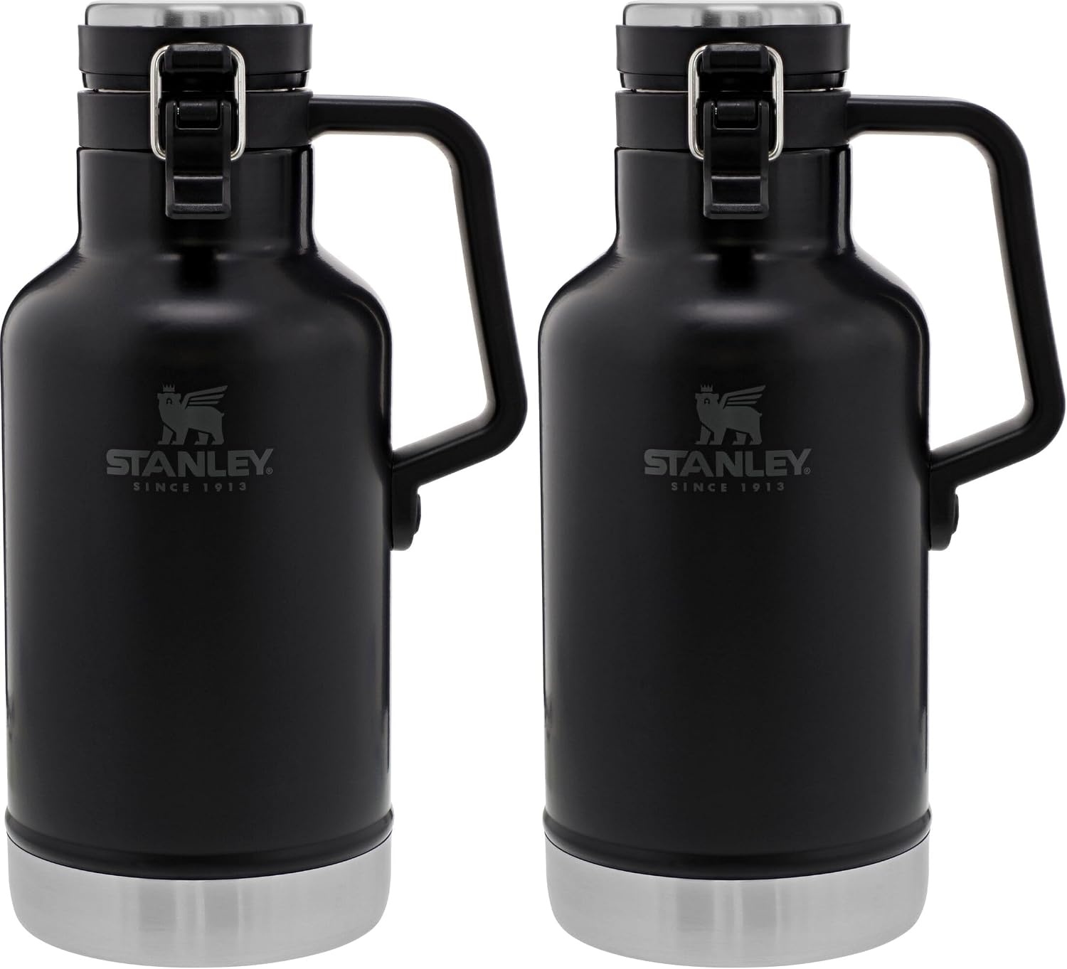 image:imageStanley Classic EasyPour Growler 64 oz Keeps Beer Cold or Coffee Hot Leakproof Steel Lined Lid and Easy to Carry Handle Insulated Stainless Steel BPAFree GreenMatte Black