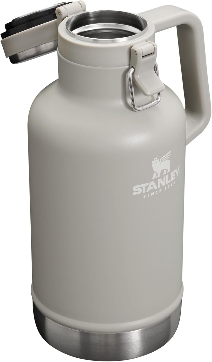 image:imageStanley Classic EasyPour Growler 64 oz Keeps Beer Cold or Coffee Hot Leakproof Steel Lined Lid and Easy to Carry Handle Insulated Stainless Steel BPAFree GreenAsh