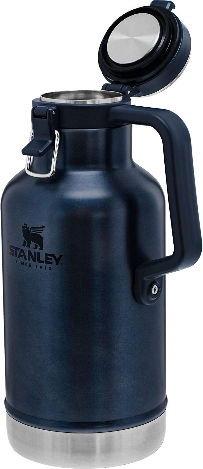 image:imageStanley Classic EasyPour Growler 64 oz Keeps Beer Cold or Coffee Hot Leakproof Steel Lined Lid and Easy to Carry Handle Insulated Stainless Steel BPAFree GreenNightfall