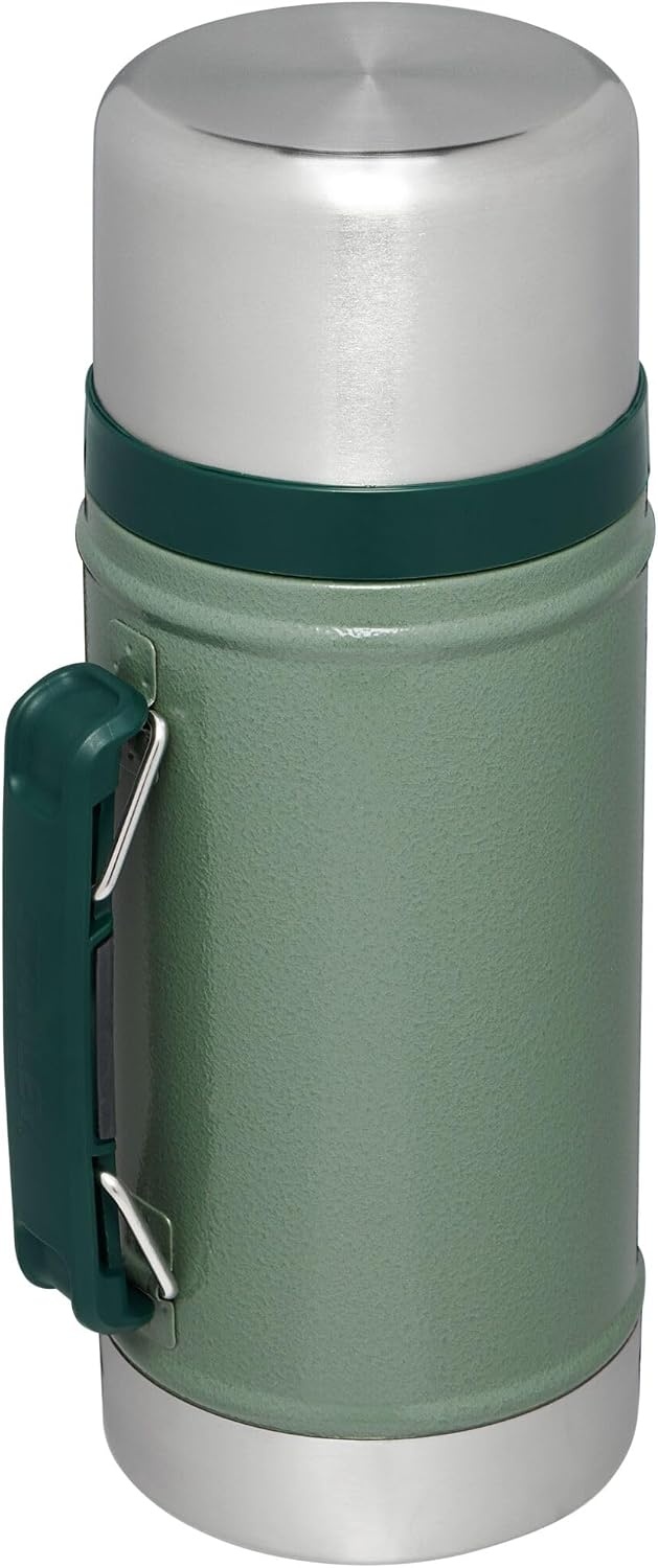 image:imageStanley Classic Legendary Large Food Jar 10 qt Vacuum Insulated Food Container Wide Mouth Screw On Lid Packable for Travel Stainless Steel with Leakproof Lid BPAFree Hammertone Green
