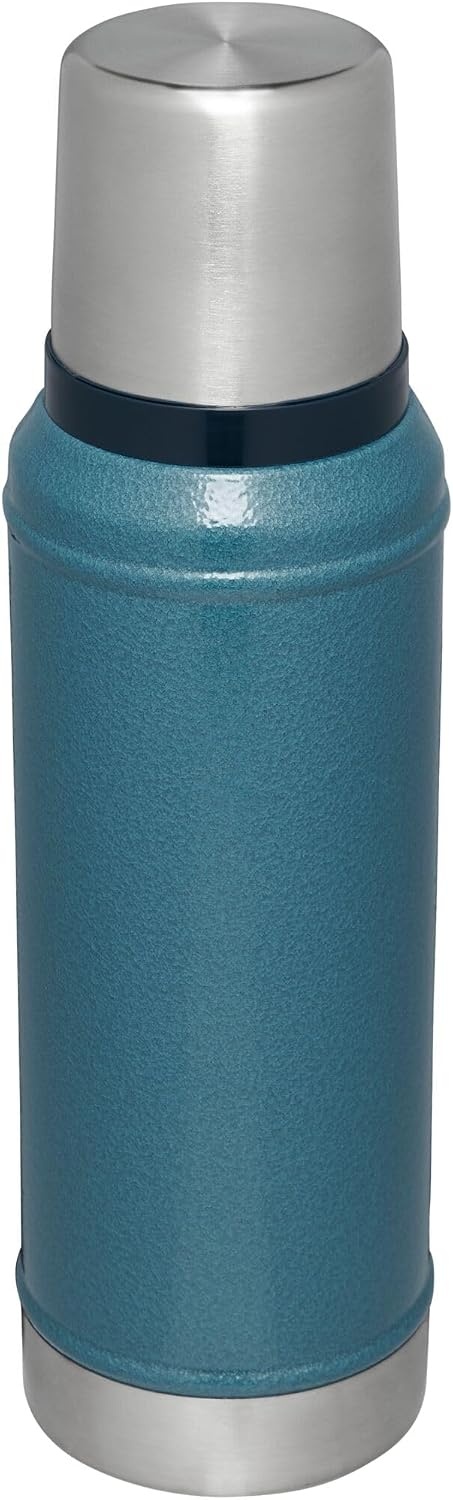 image:imageStanley Classic Legendary Vacuum Bottle 10 qt Wide Mouth with Leakproof Cup Lid Keep Drinks Hot or Cold Packable for Travel Insulated Stainless Steel Thermos BPAFree Hammertone GreenHammertone Lake